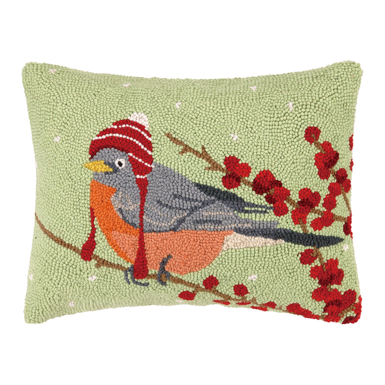 Peking Handicraft Winter Bird Hat Hook Wool Throw Pillow & Reviews Wayfair