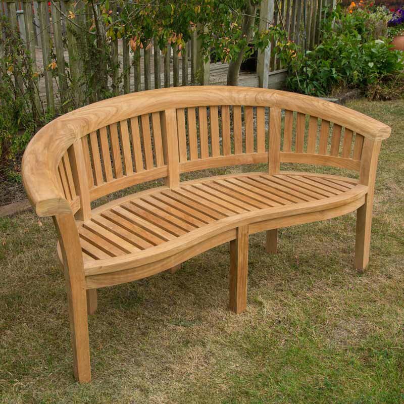 BrackenStyle Windsor Curved 3 Seater Teak Bench & Reviews | Wayfair.co.uk