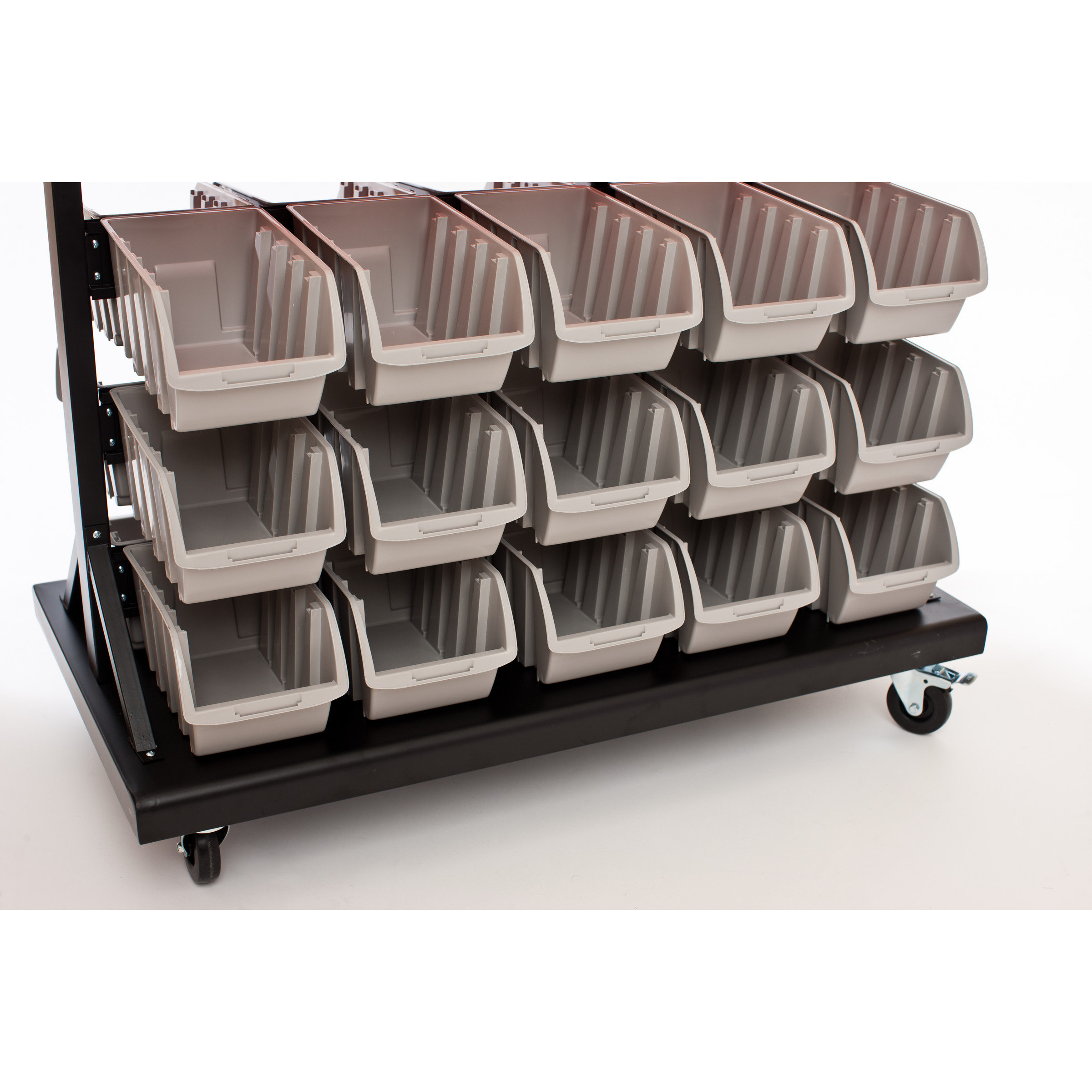 Trinity Dual-Sided Wheeled Mobile Bin Rack & Reviews | Wayfair