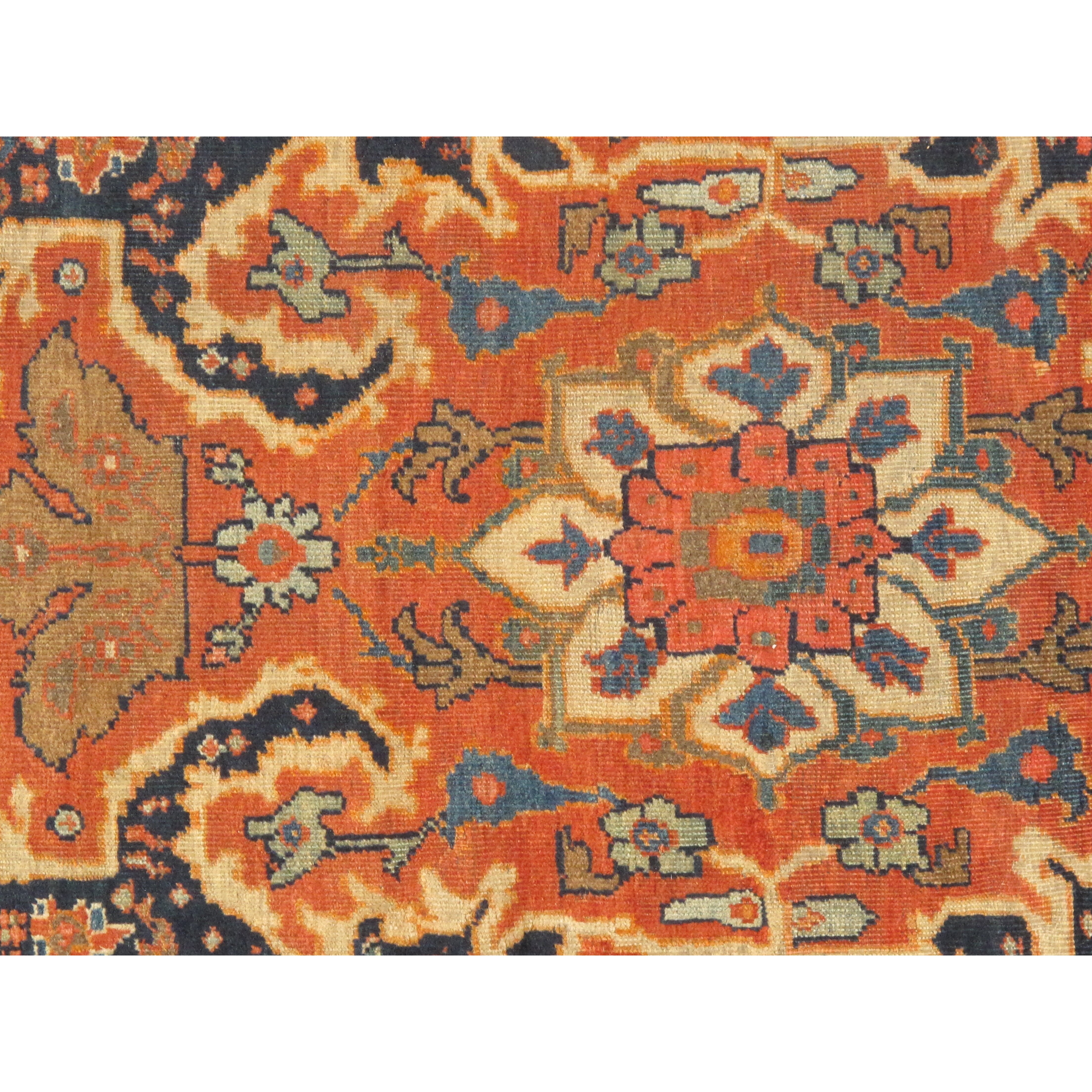 Pasargad Sultanabad Hand-Knotted Orange/Navy Area Rug | Wayfair.ca