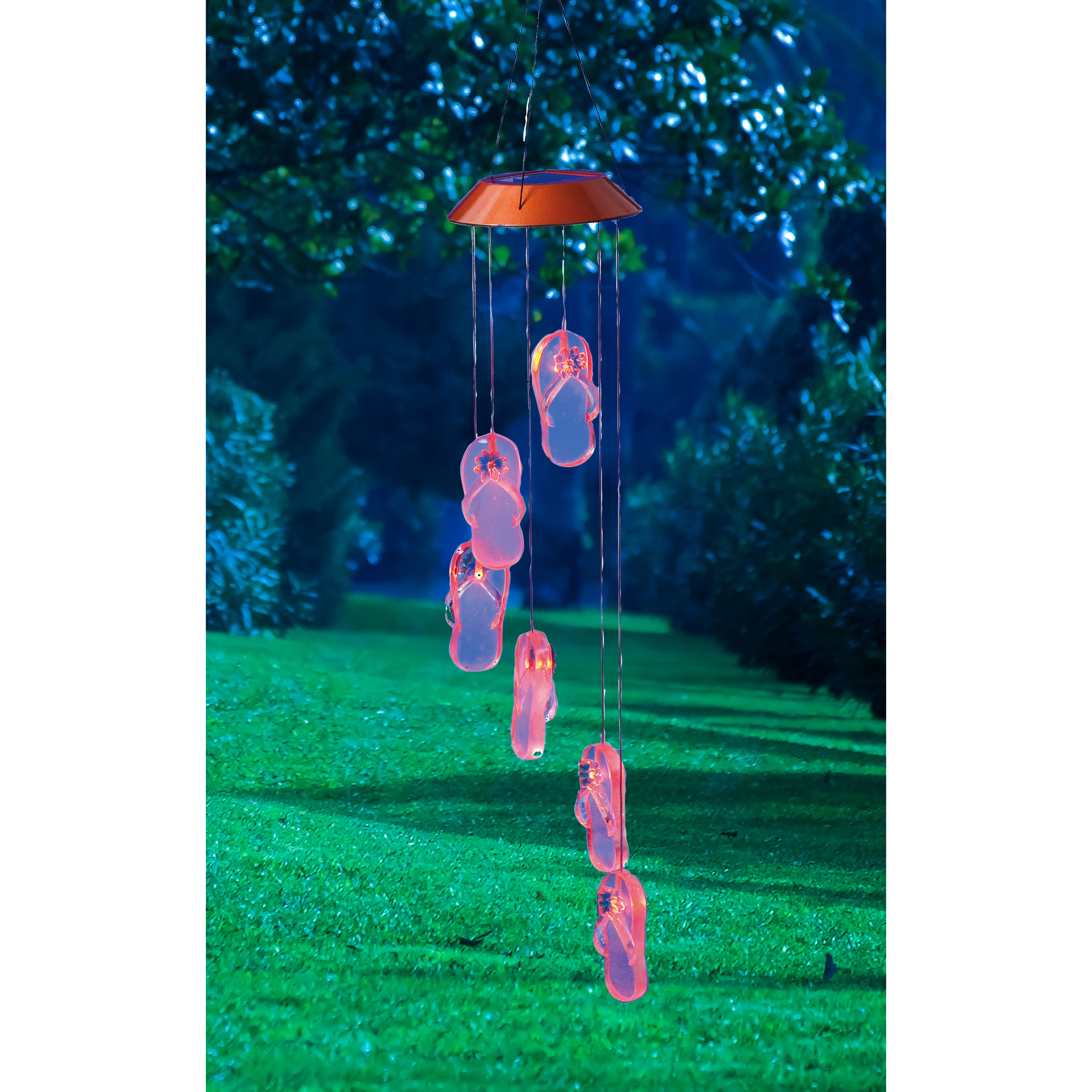 Evergreen Flag Garden Get Beachy Wind Chime With It Flip Flops Evergreen Flag Garden Get Beachy Wind Chime With It Flip Flops Solar Mobile