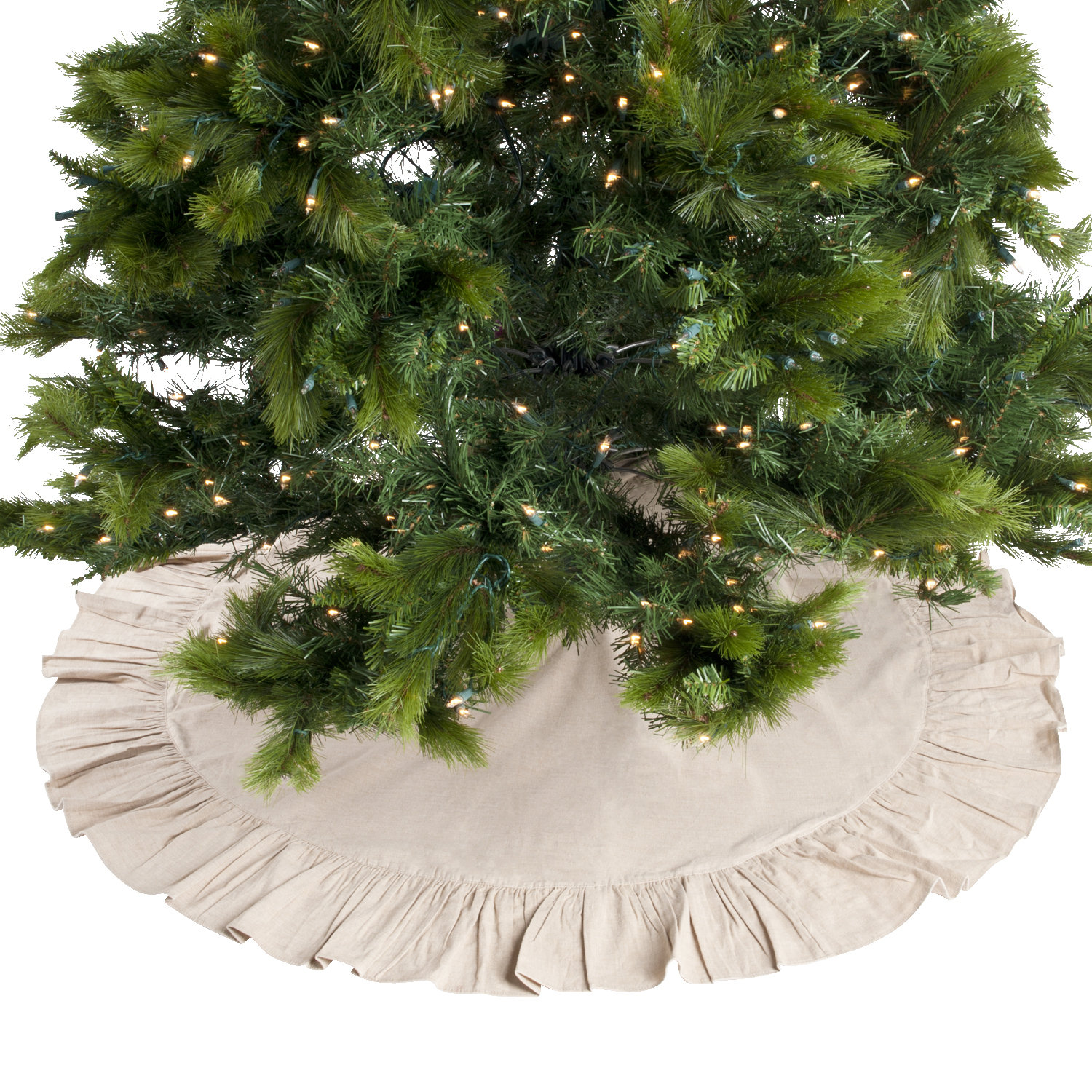 Saro Ruffled Cotton Tree Skirt & Reviews Wayfair