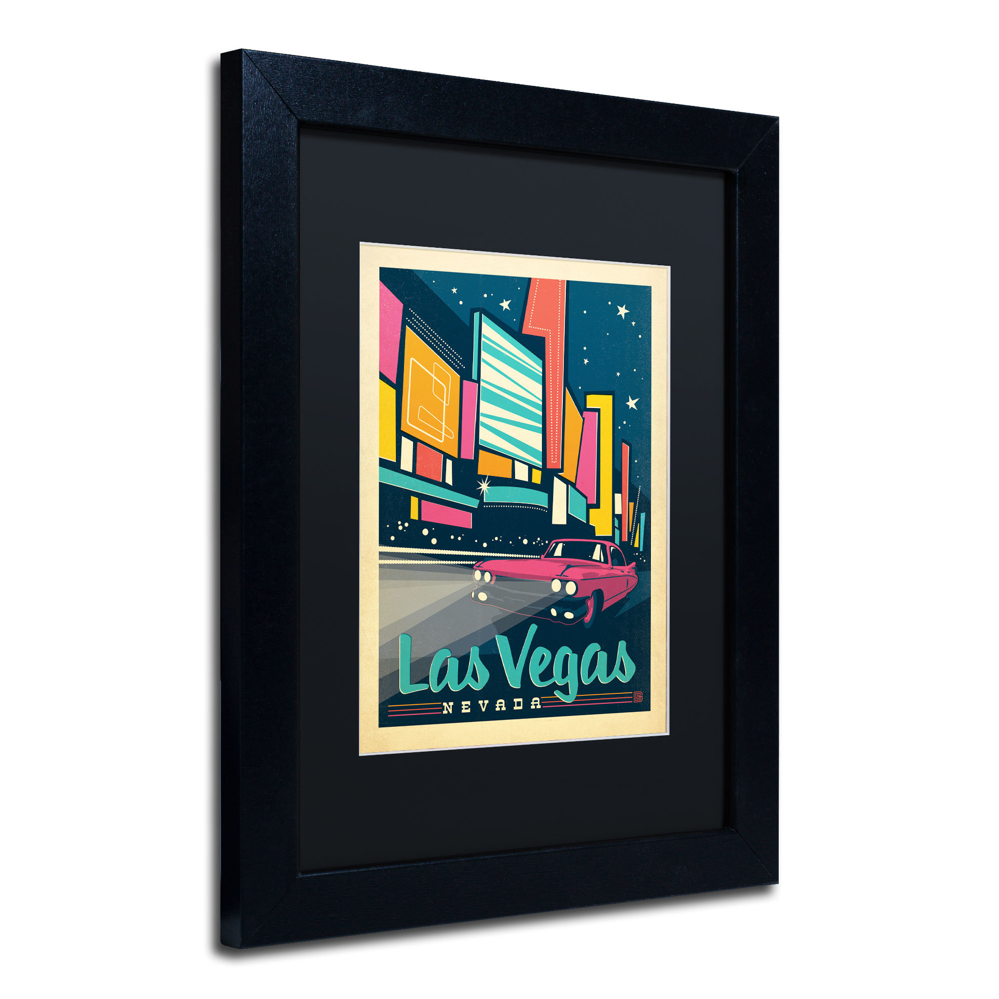 Trademark Art 'Las Vegas, Nevada' by Anderson Design Group Framed