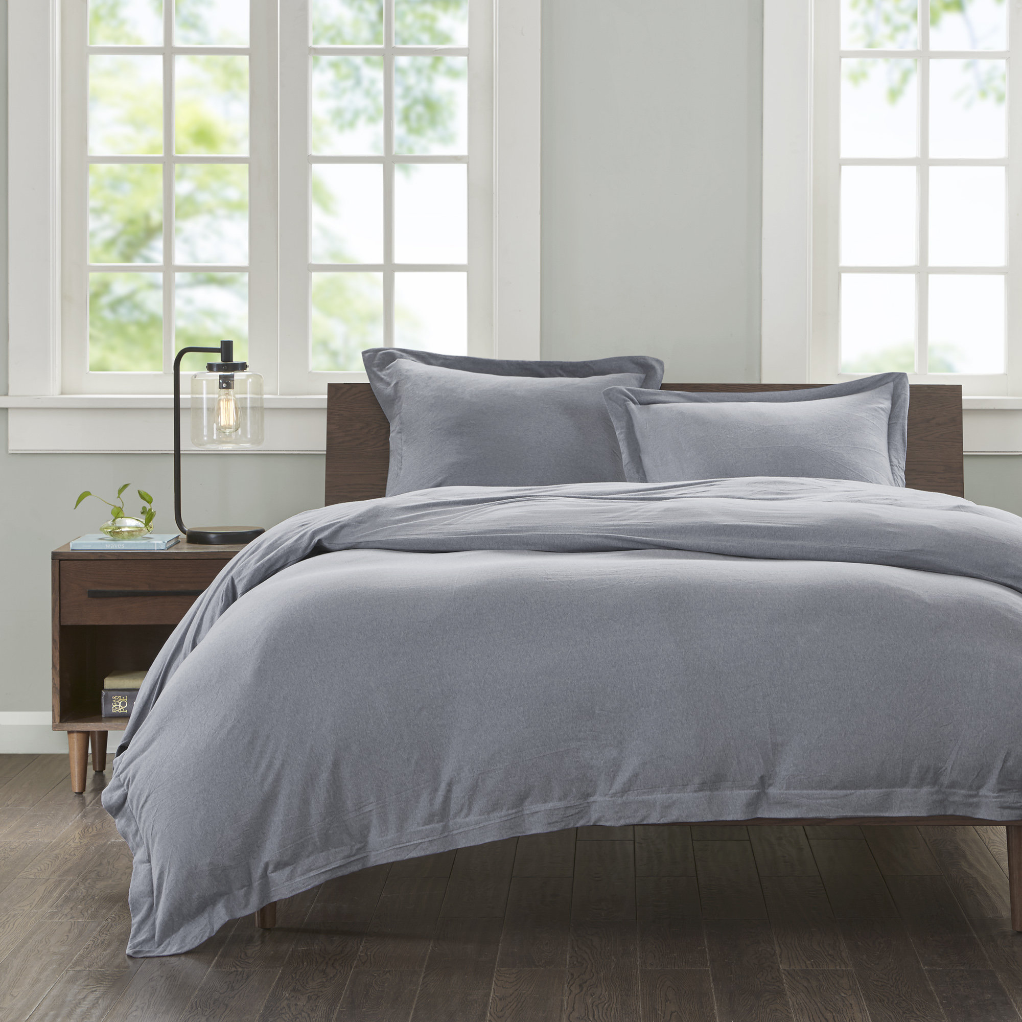 Ink Ivy Jersey Duvet Cover Set Reviews Wayfair Ink Ivy Jersey Duvet Cover Set