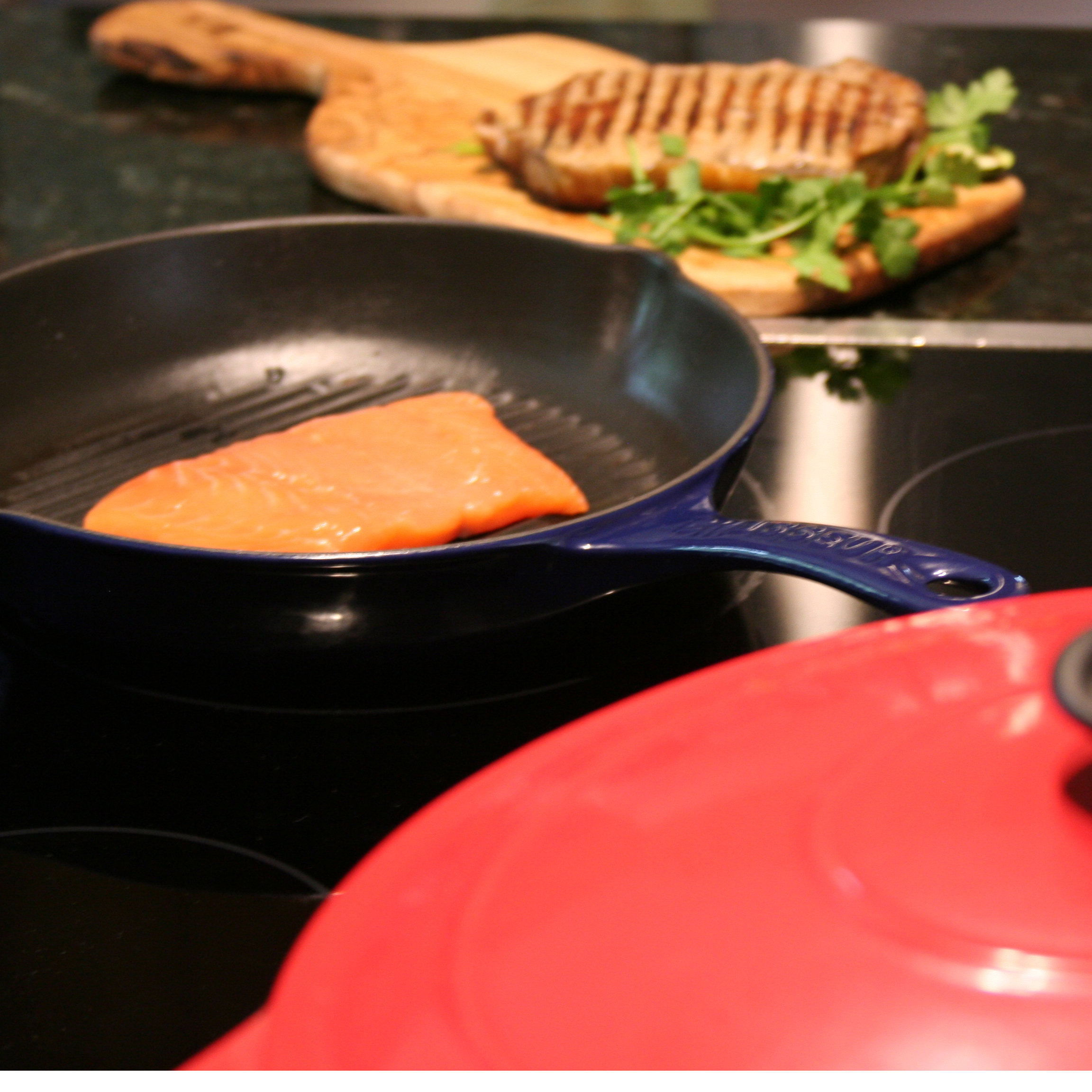 Chasseur Chasseur 10inch Round French Enameled Cast Iron Grill Pan