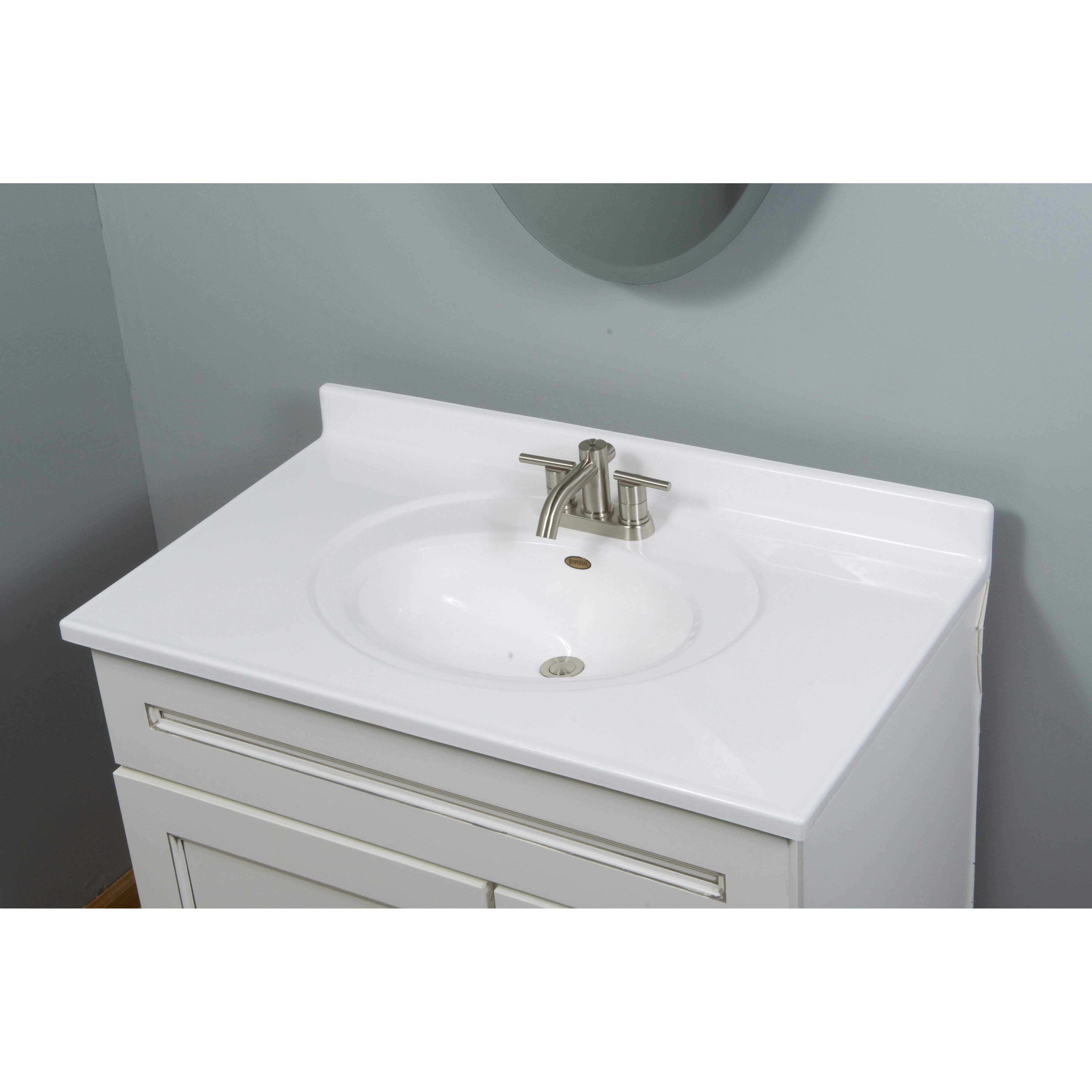 Marron Imperial Marble Vanity Tops 3482 Palm Imperial Recessed Center Oval 37 Single Bathroom Vanity Top Revie