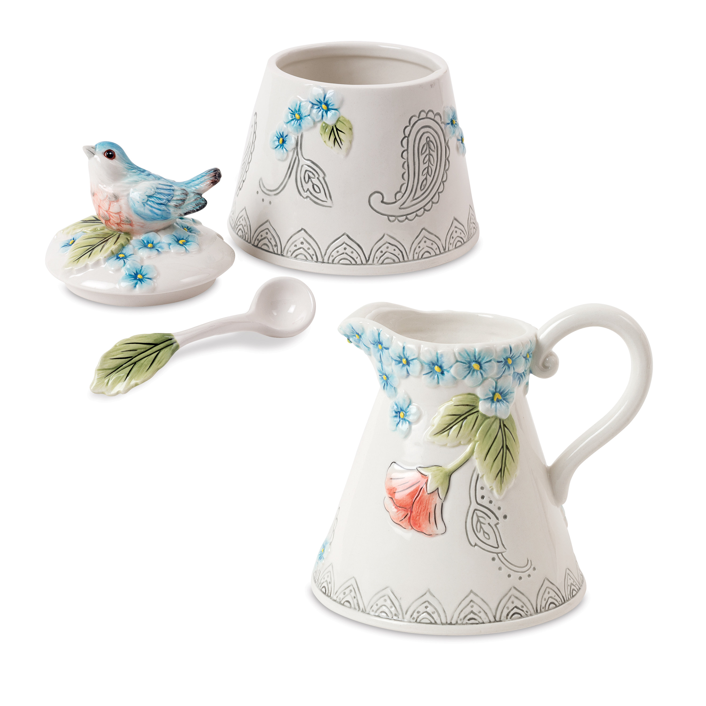 Fitz and Floyd Paisley Park Sugar and Creamer Set Wayfair