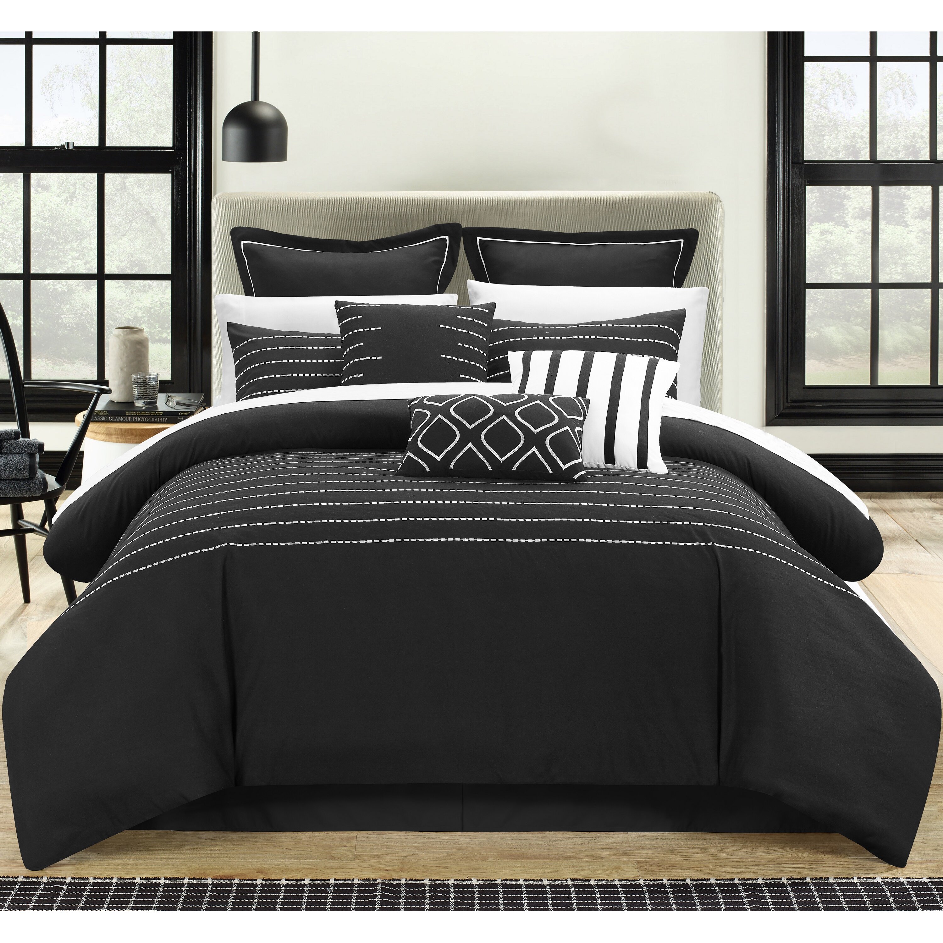 chic home brenton comforter set whit