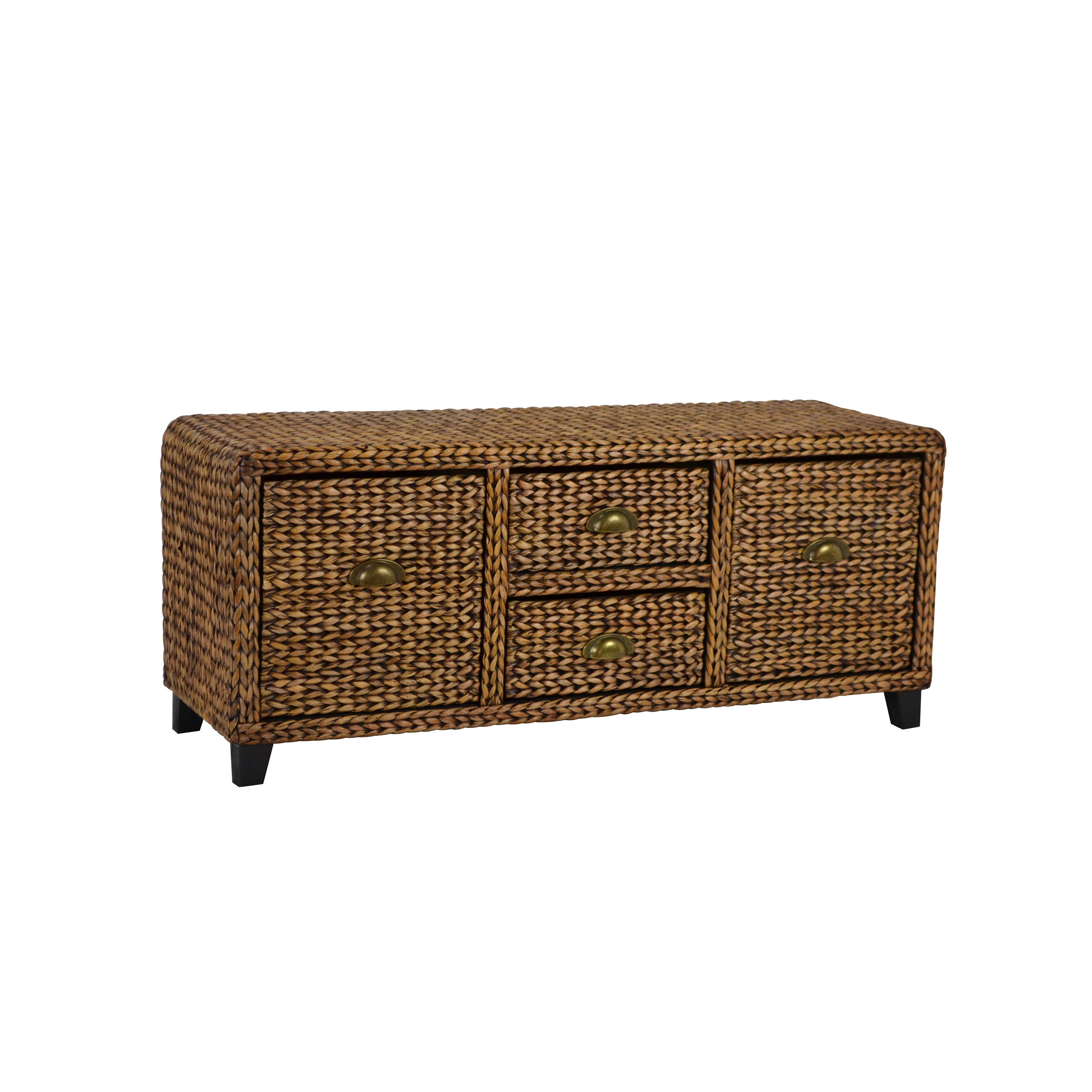 Gallerie Decor Bali Breeze Wood Storage Entryway Bench & Reviews Wayfair