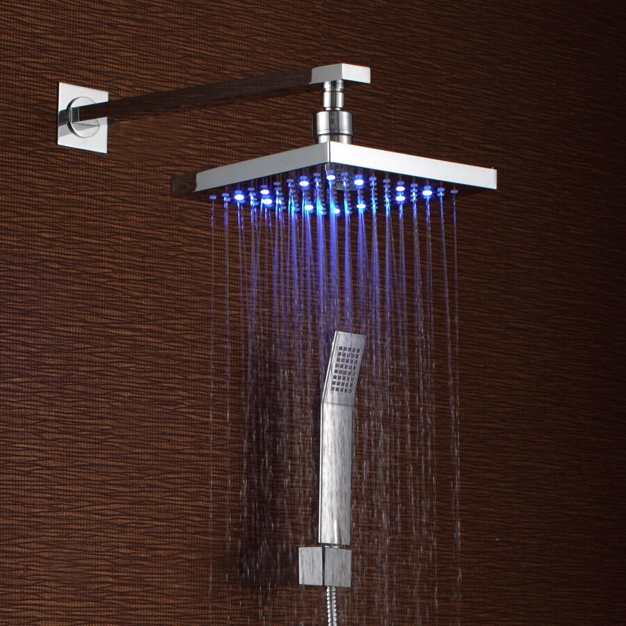 Sumerain Volume Control LED Rainfall Shower Faucet & Reviews | Wayfair  Sumerain International Group Volume Control LED Rainfall Shower Faucet