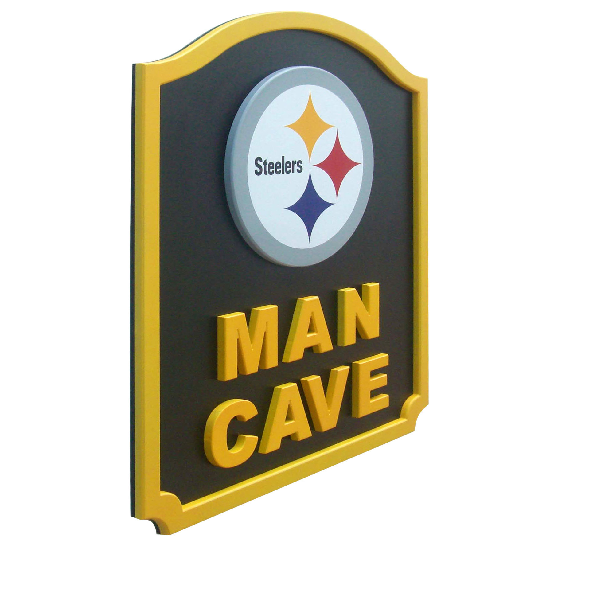 Fan Creations NFL Man Cave Shield Textual Art Plaque & Reviews Wayfair