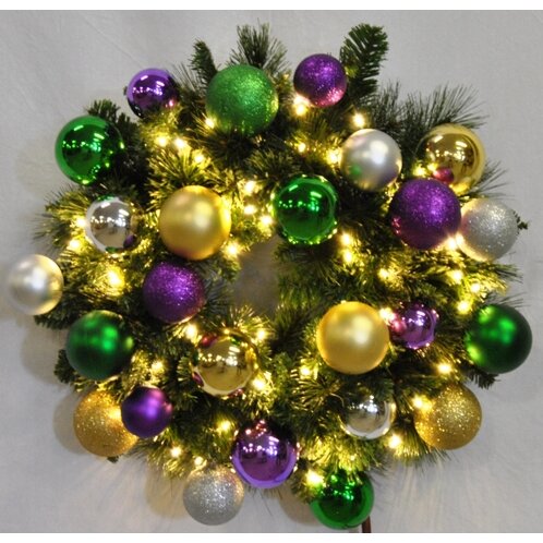 mardi gras ornament wreath