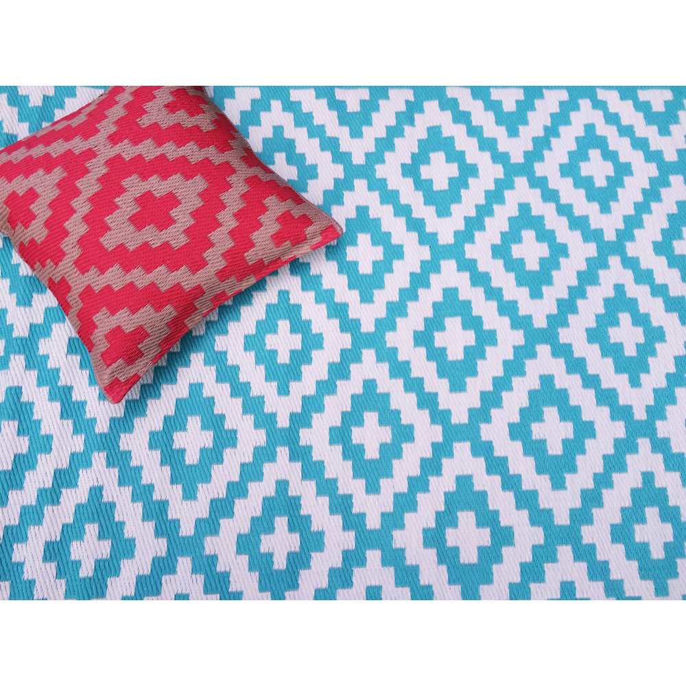 Green Decore Nirvana Blue/White Indoor/Outdoor Area Rug & Reviews