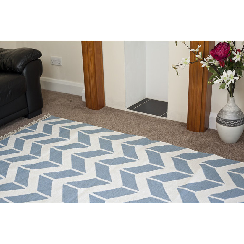 Green Decore Arrow Light HandWoven Blue Area Rug Wayfair.co.uk