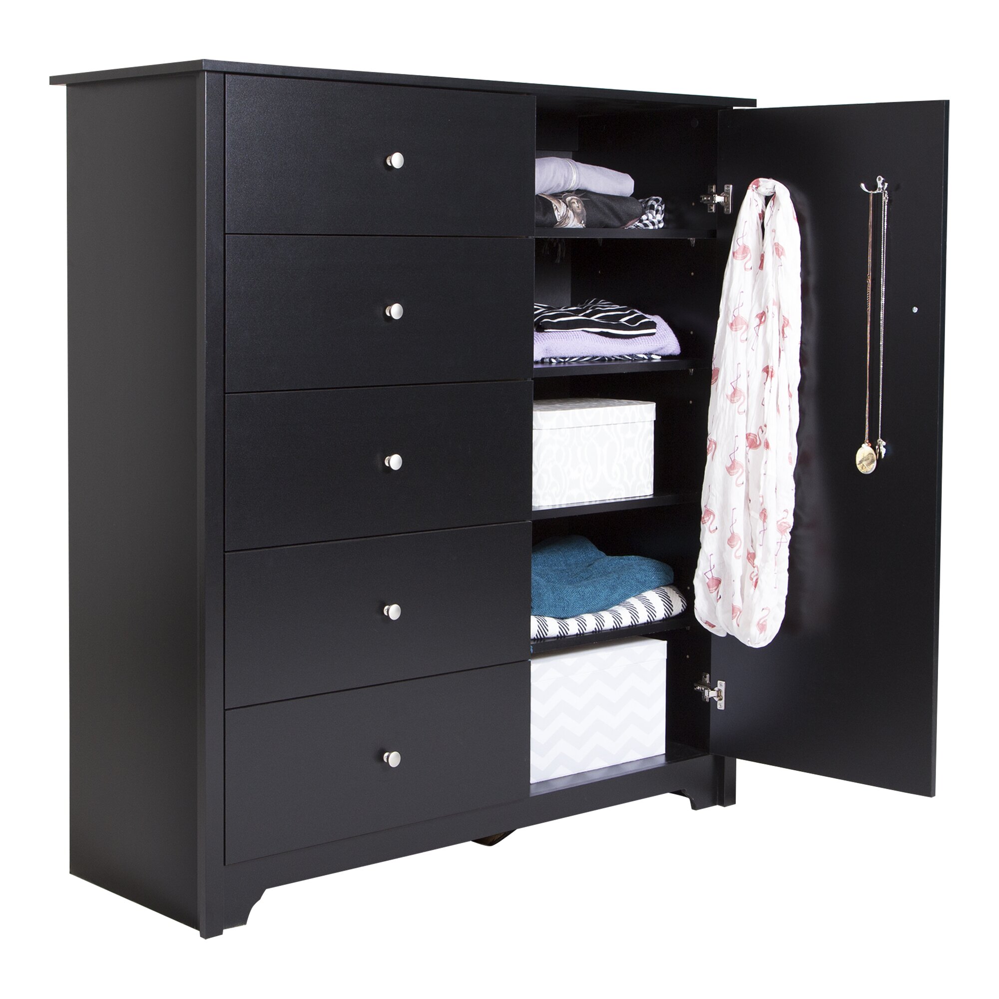 South Shore Vito 5 Drawer Combo Dresser & Reviews | Wayfair