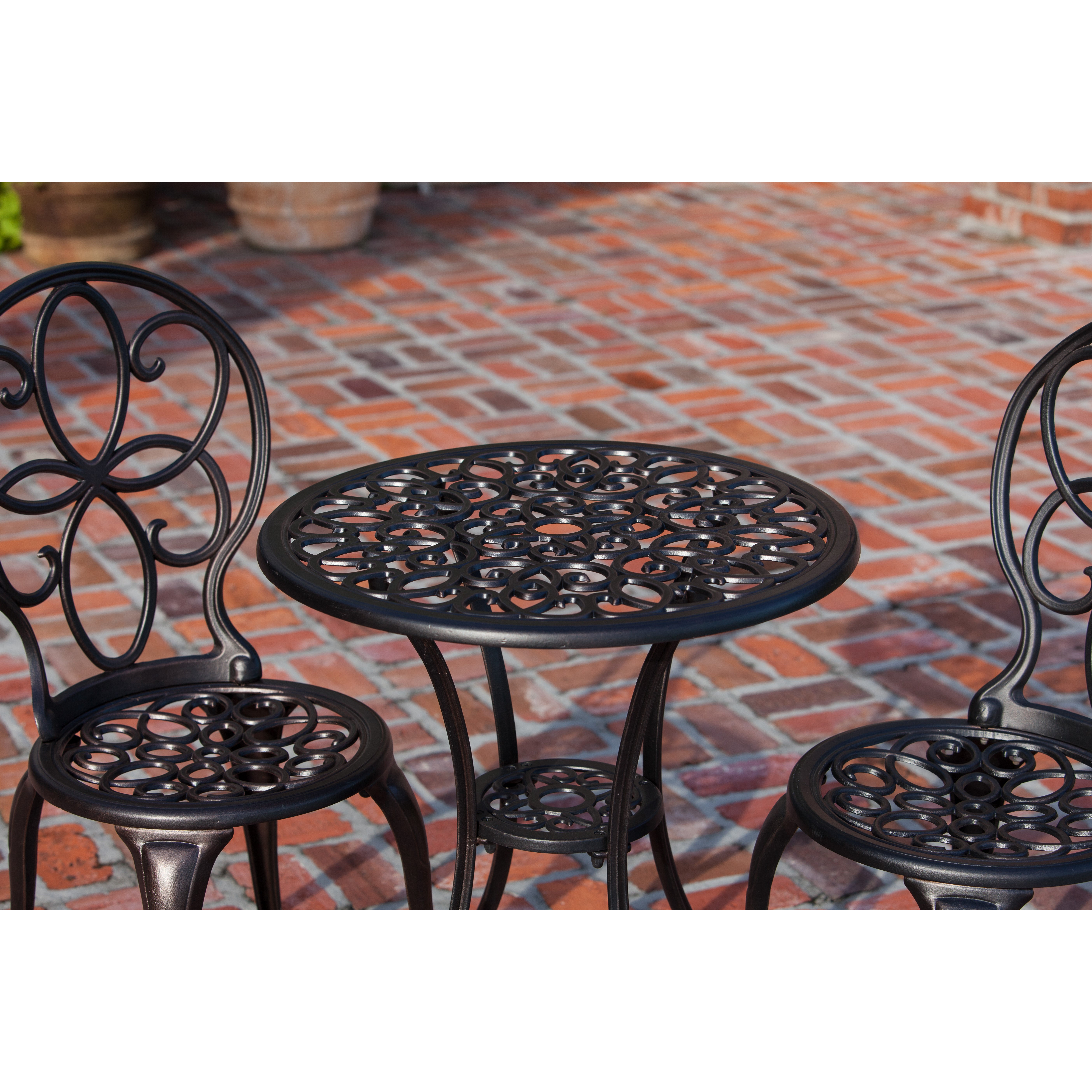 Patiosense 3 Piece Bistro Set Reviews Wayfair Patiosense 3 Piece Bistro Set