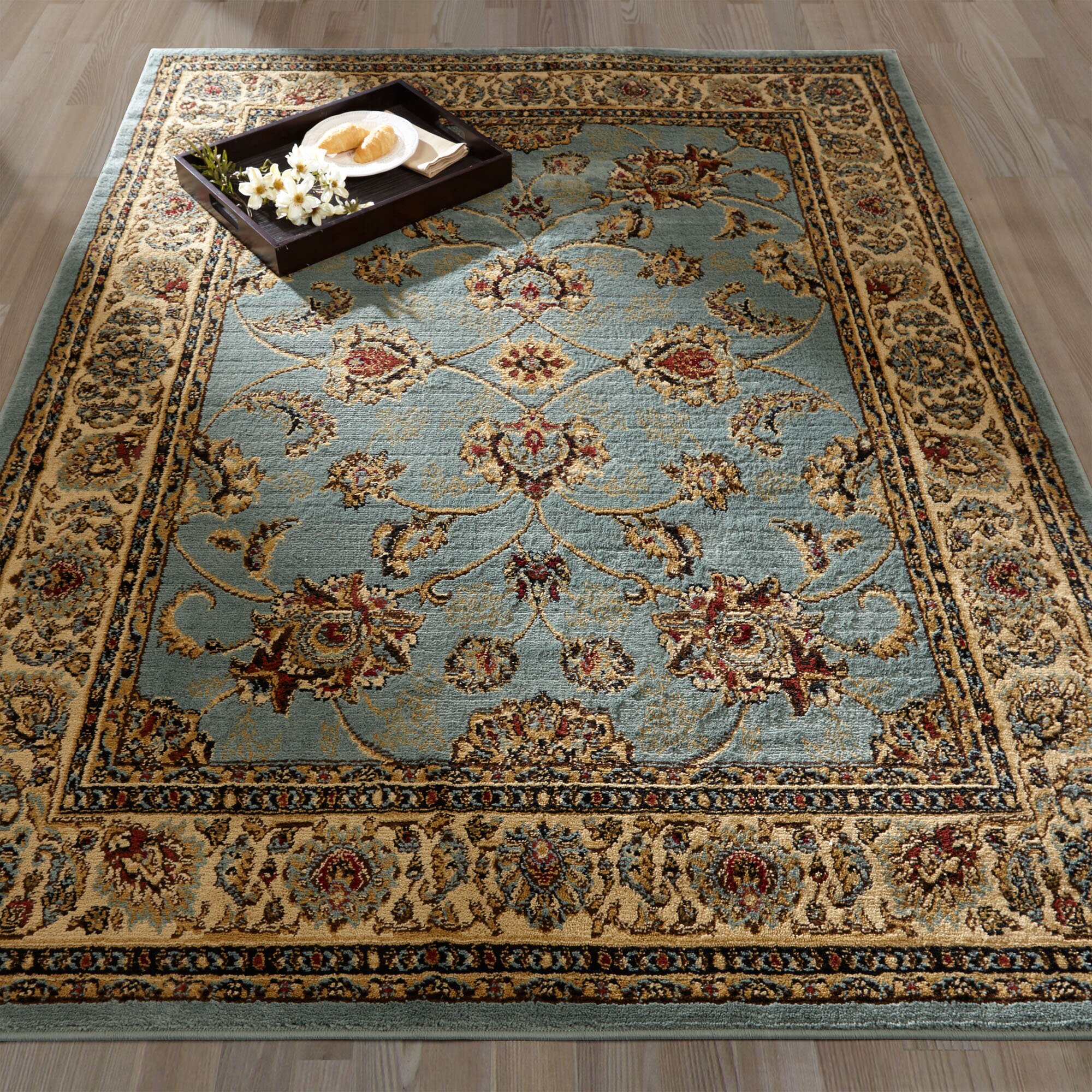 Ottomanson Royal Blue/Brown Area Rug & Reviews | Wayfair