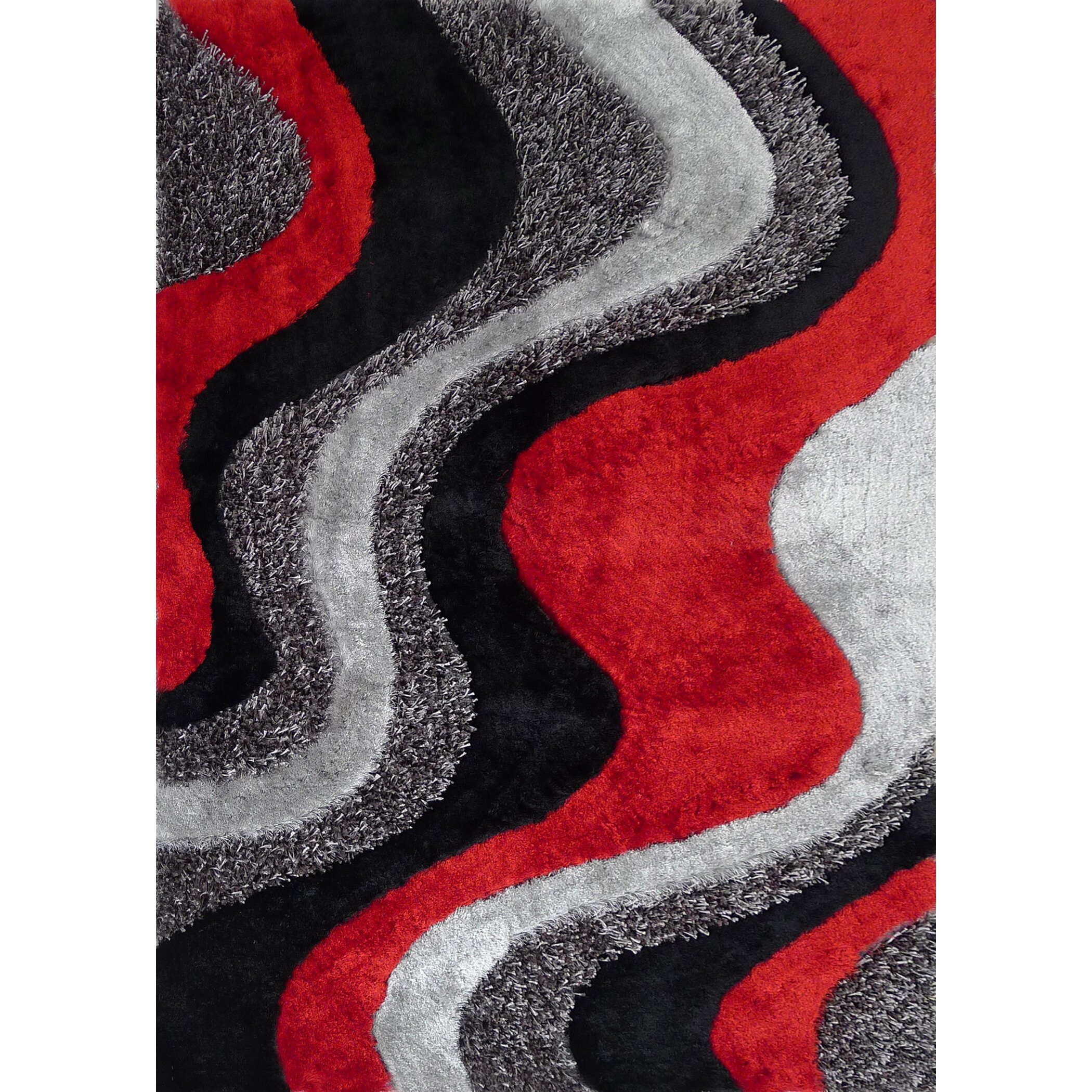 black red area rug