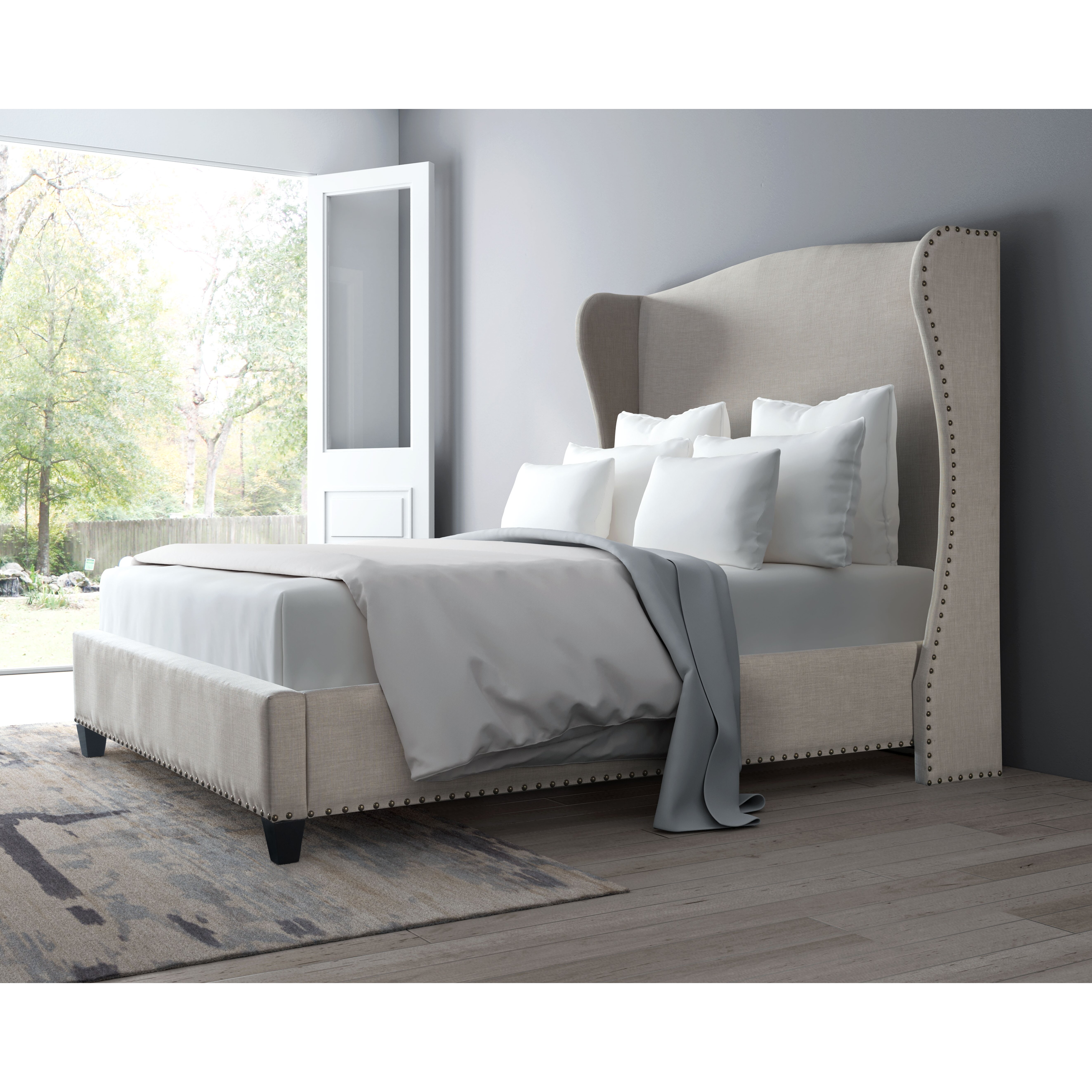 House of Hampton Avalon Upholstered Panel Bed