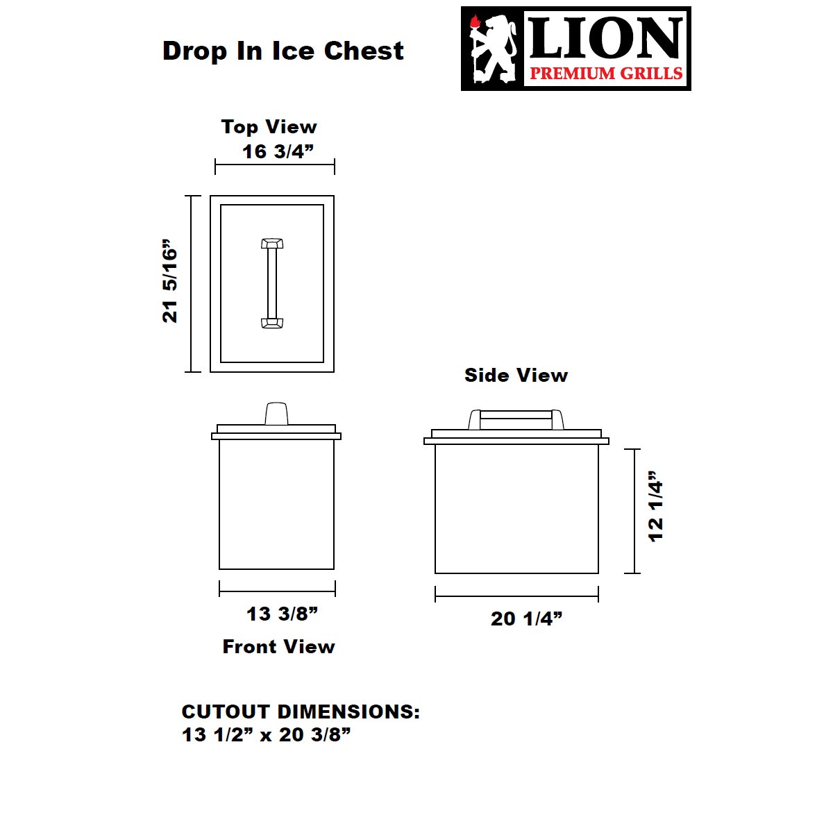 Lion Premium Grills Drop in Ice Chest Cooler & Reviews  Wayfair interior decor ideas, interior decor pics, interior design layout, and interior decor home Drop In Ice Chest 1200 x 1200