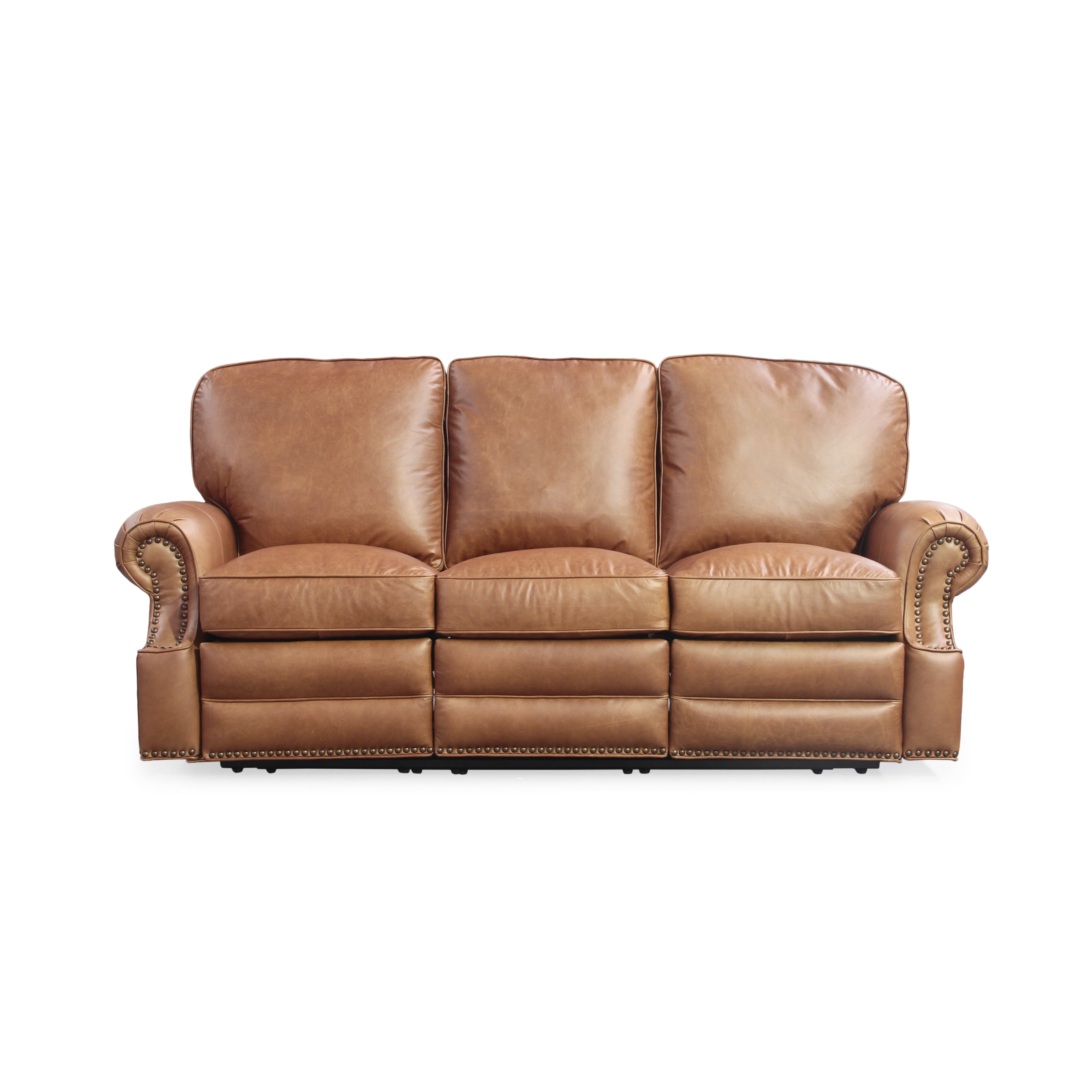 Barcalounger Longhorn Leather Reclining Sofa & Reviews Wayfair