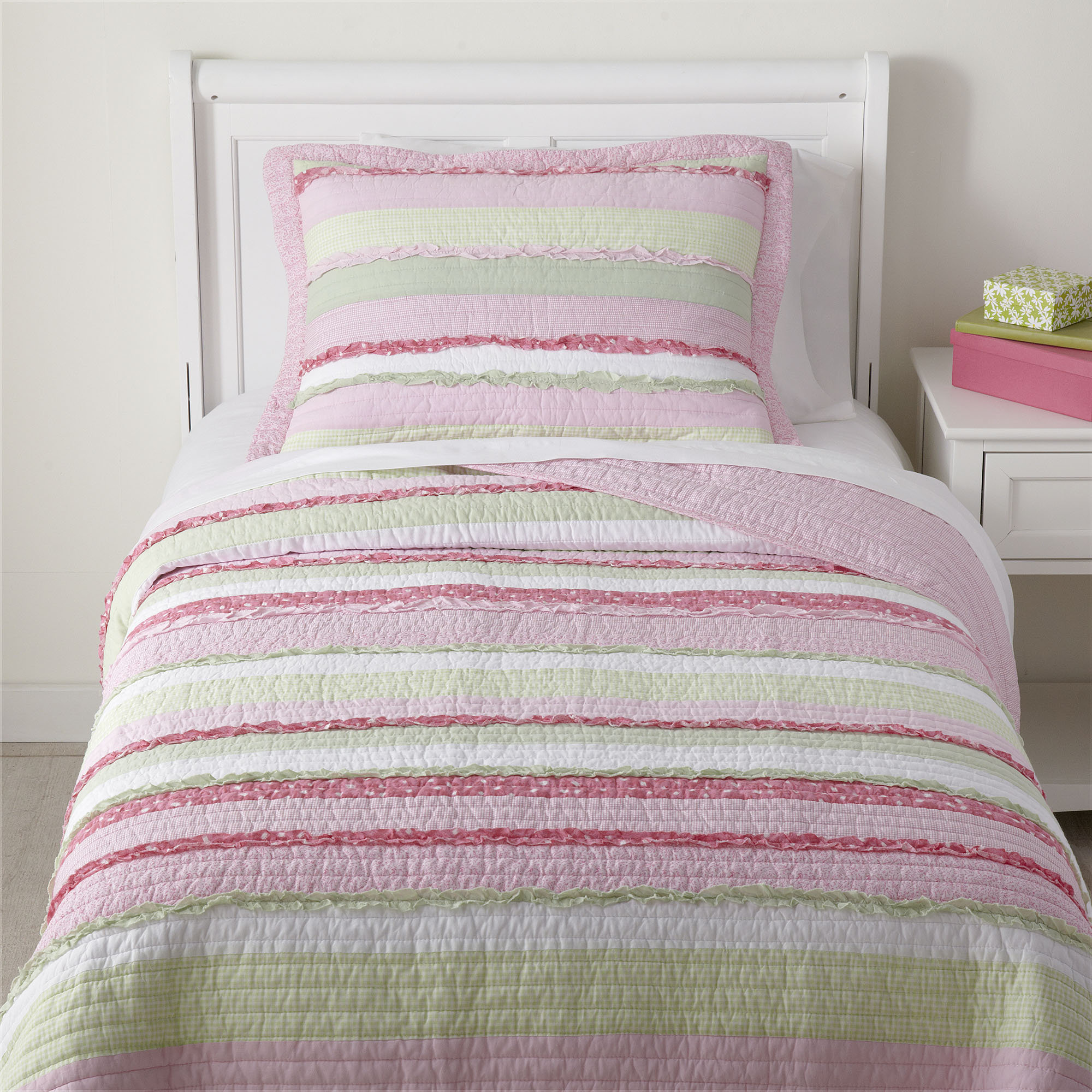 Birch Lane Kids Ragtag Pink Quilted Bedding Set & Reviews Birch Lane