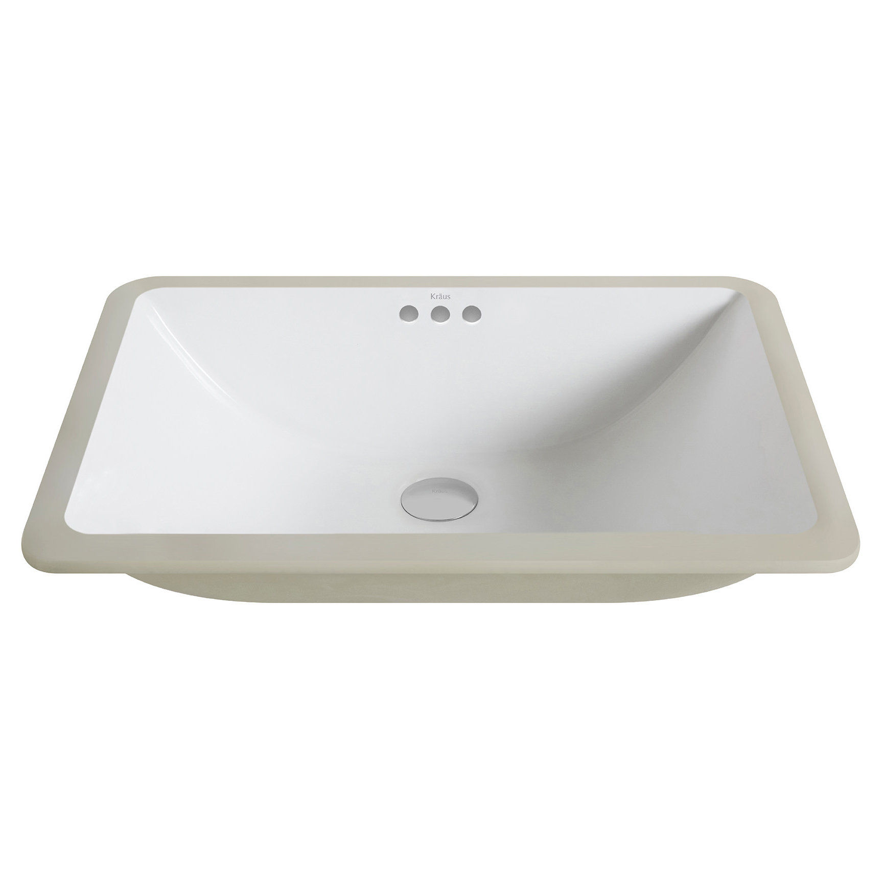 Kraus Elavo Ceramic Rectangular Undermount Bathroom Sink with Overflow ...