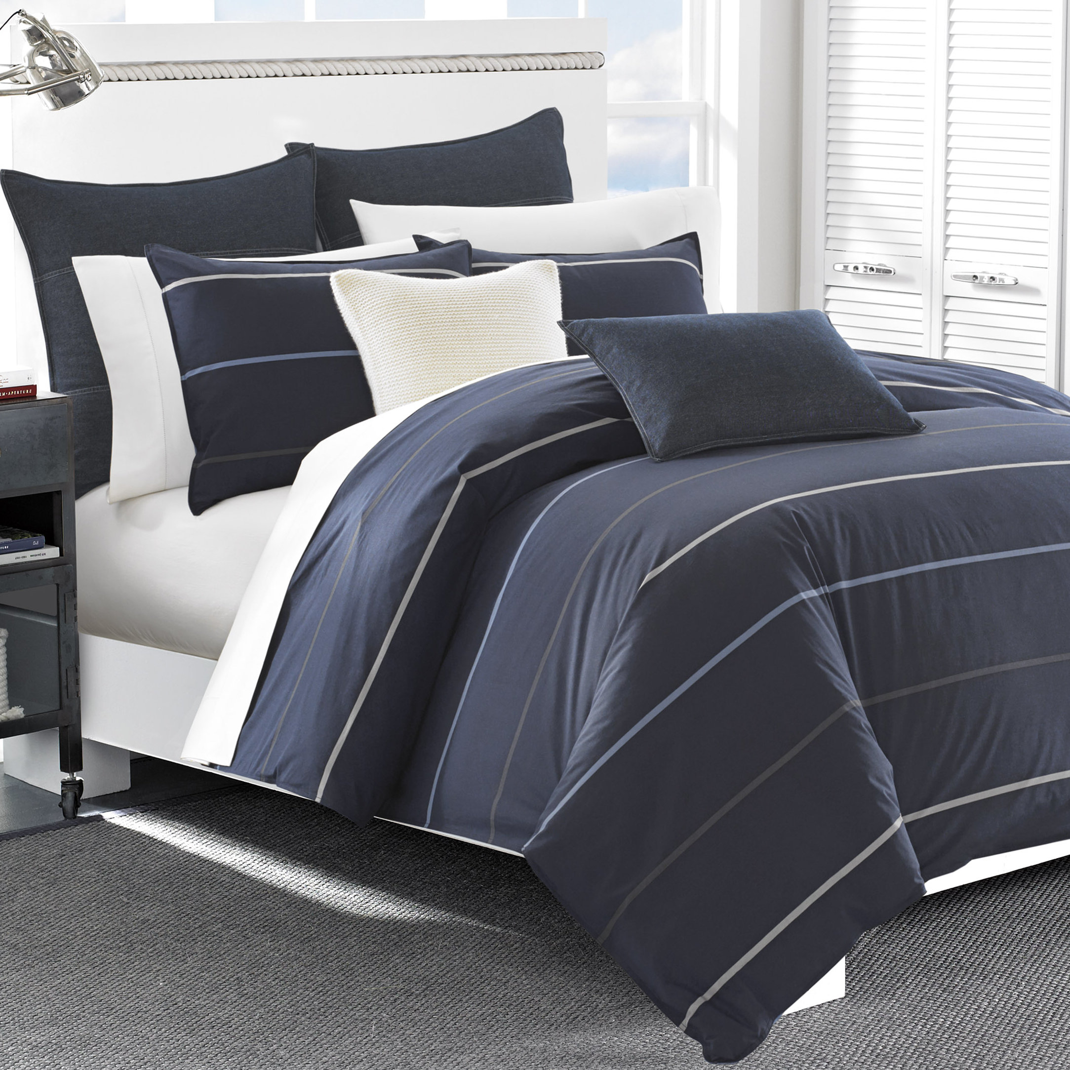 Nautica Southport Reversible Duvet Cover Set Reviews Wayfair Nautica Southport Reversible Duvet Cover Set