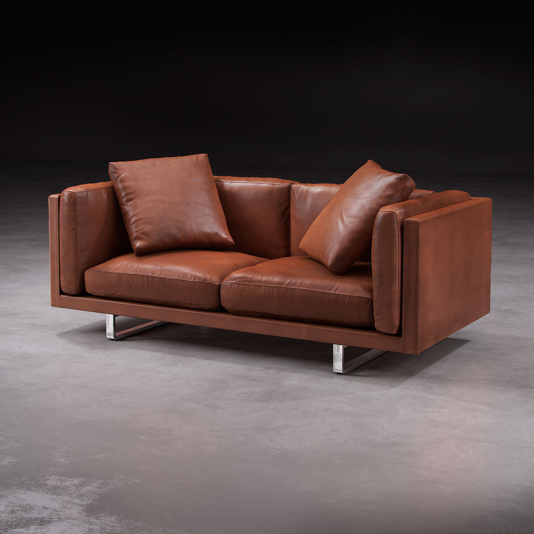 Fulton Top Grain Leather Loveseat AllModern