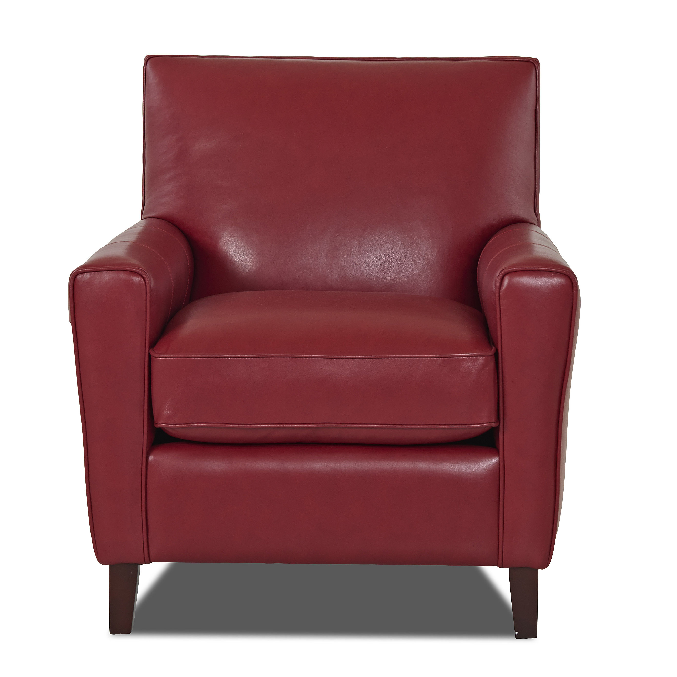 Wayfair Custom Upholstery Grayson Leather Arm Chair & Reviews Wayfair