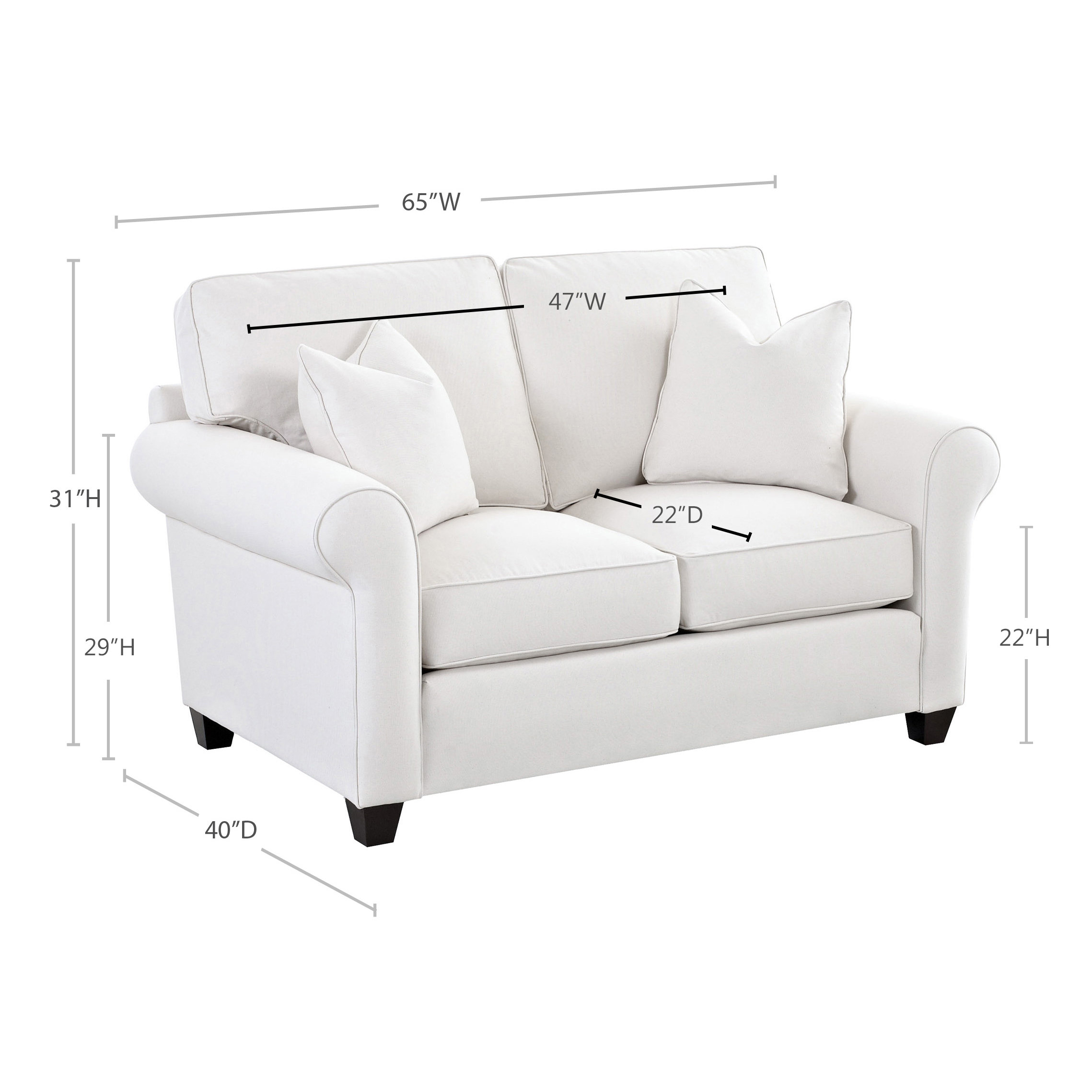 Wayfair Custom Upholstery Eliza Loveseat & Reviews Wayfair