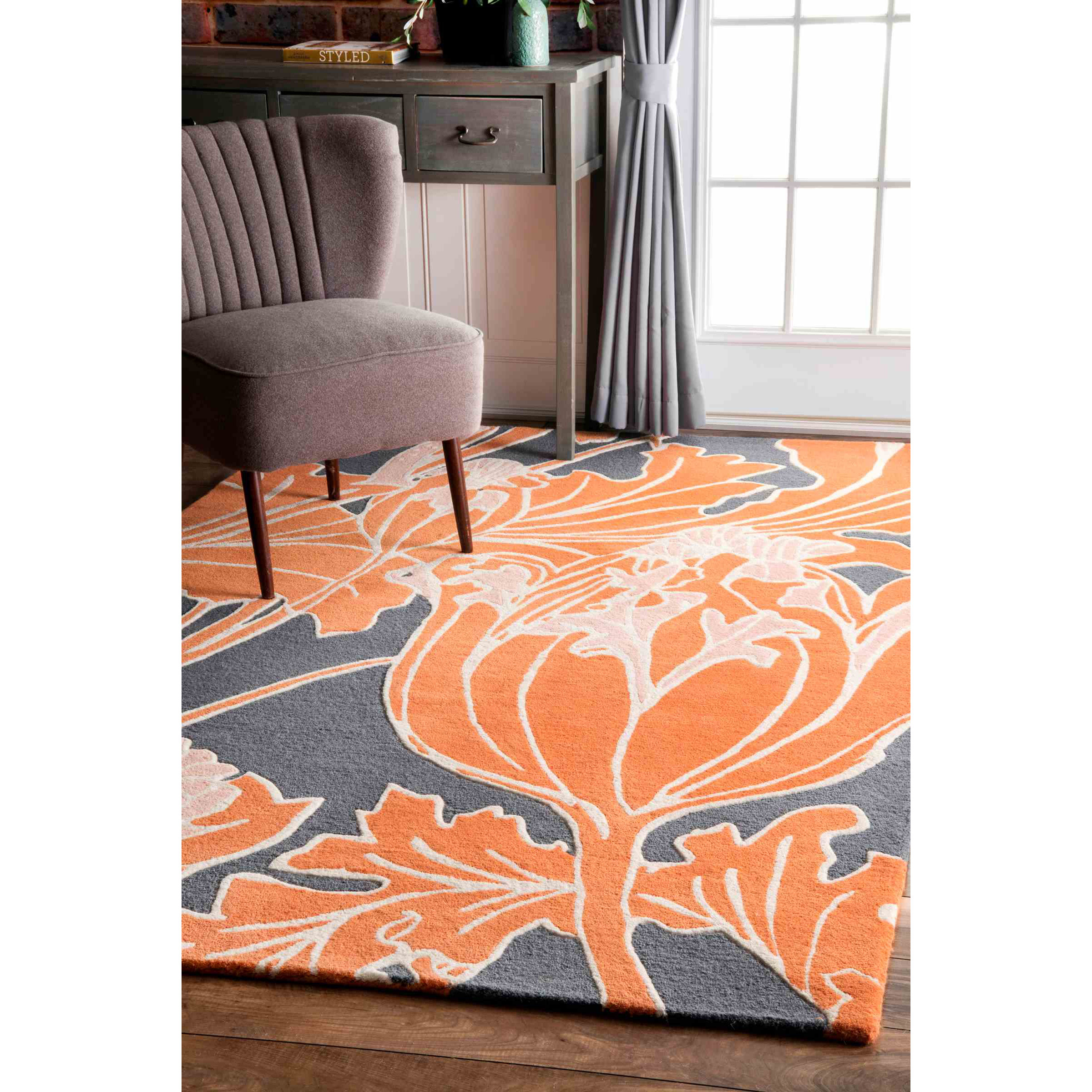 Orange And Brown Area Rugs Roselawnlutheran - Victory Land Thomas Paul Handtufted Orangegray Area Rug orange and brown area rugs roselawnlutheran - victory land thomas paul handtufted orangegray area rug