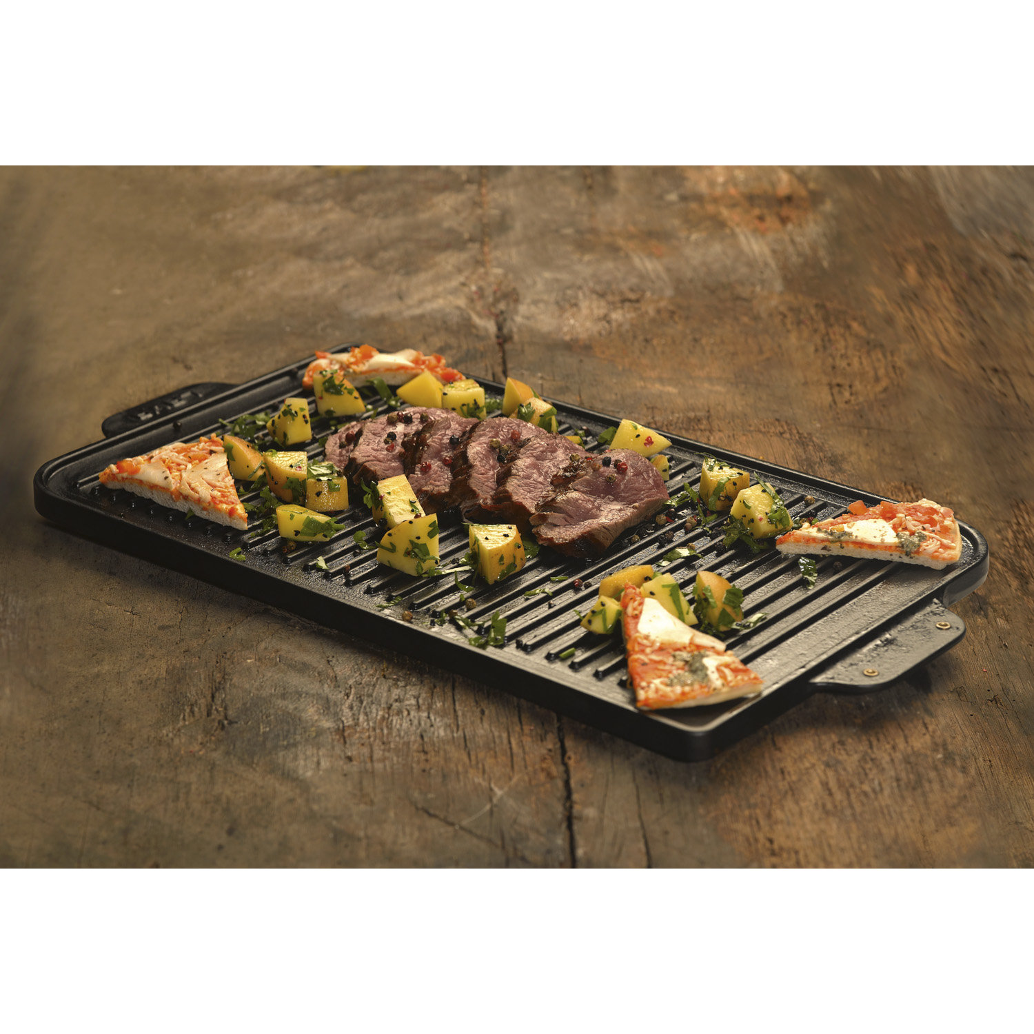 Lava Cookware ECO Enameled CastIron 18.5"x 12" Reversible Grill Pan