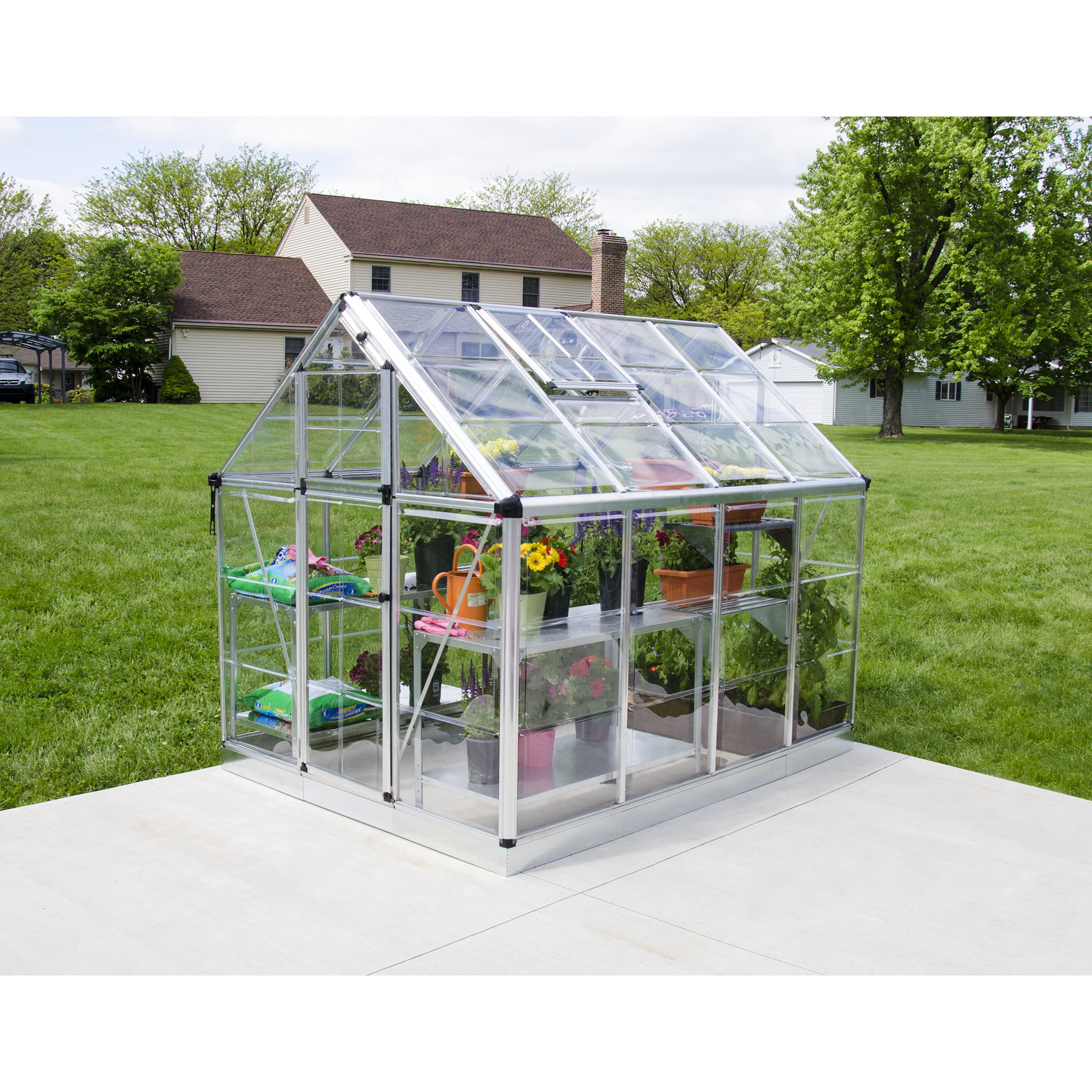 Palram Snap & Grow 6 Ft. W x 8 Ft. D Polycarbonate Greenhouse & Reviews