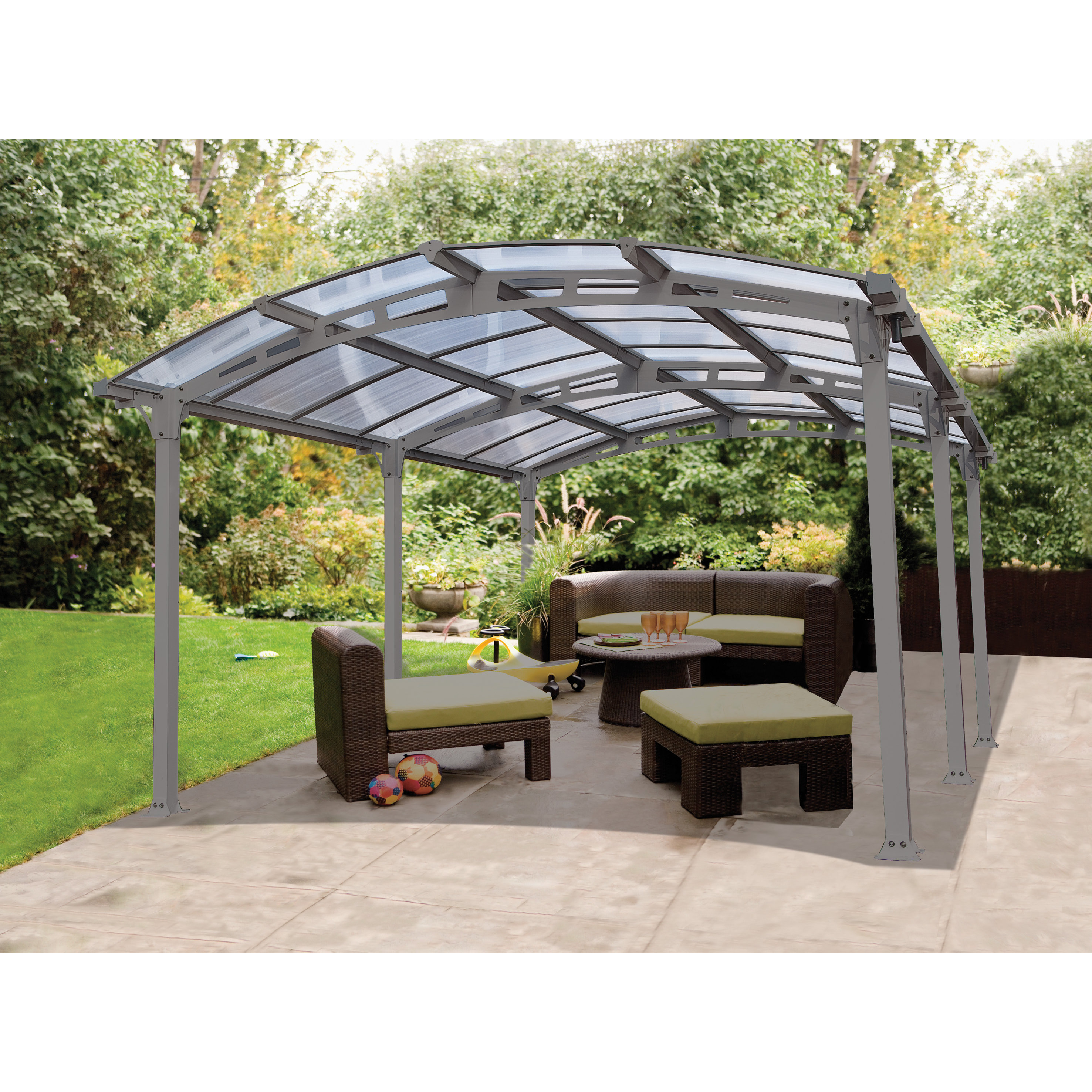 Palram Arcadia 5000 12 Ft W X 16 5 D Carport Patio Cover Palram Arcadia 5000 12 Ft W X 16 5 D Carport Patio