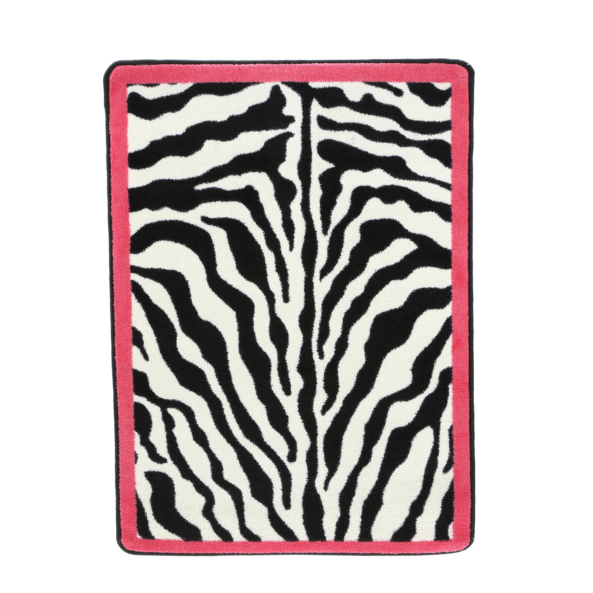 pink zebra rug