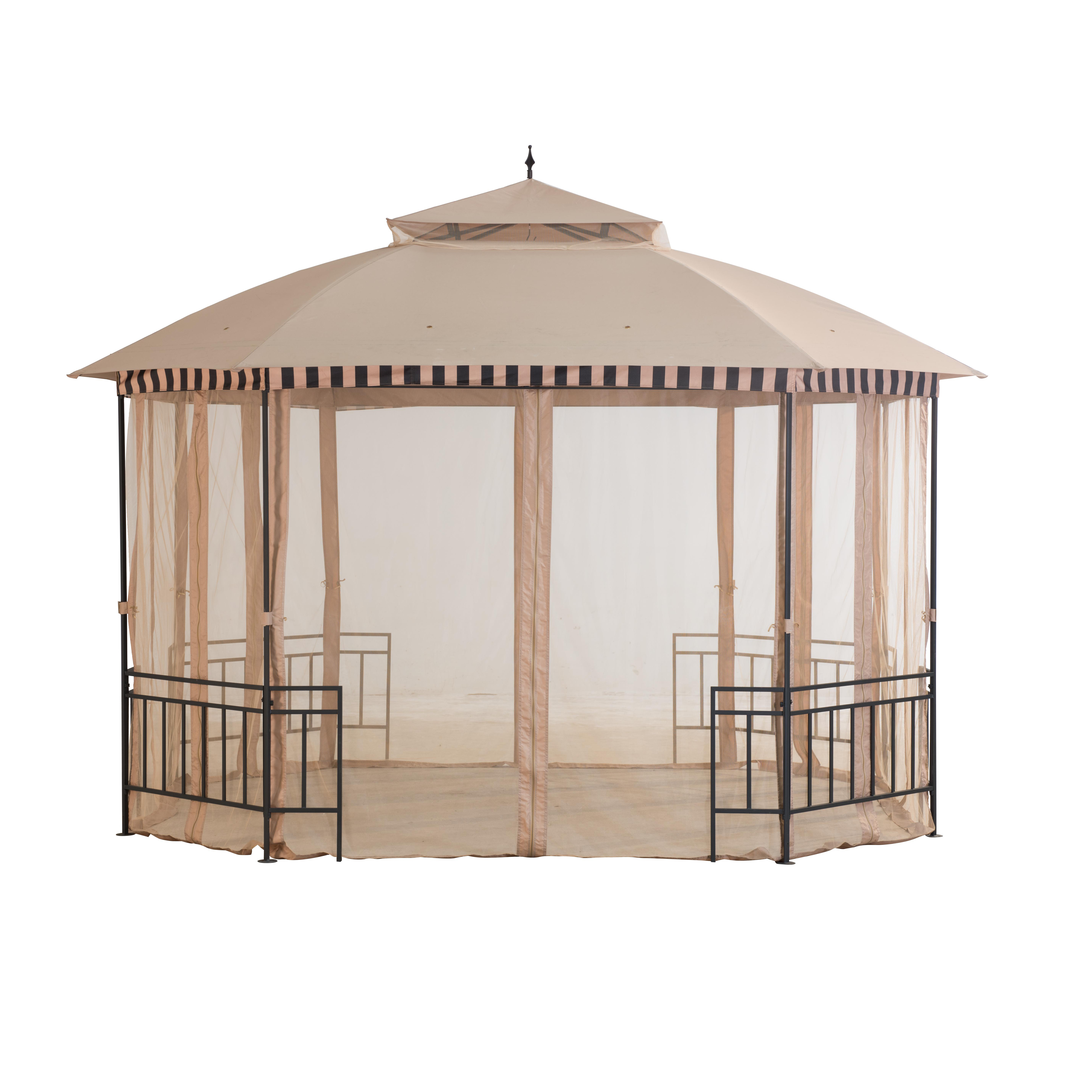 Sunjoy Meijer 10 Ft. W x 12 Ft. D Metal Permanent Gazebo & Reviews Wayfair