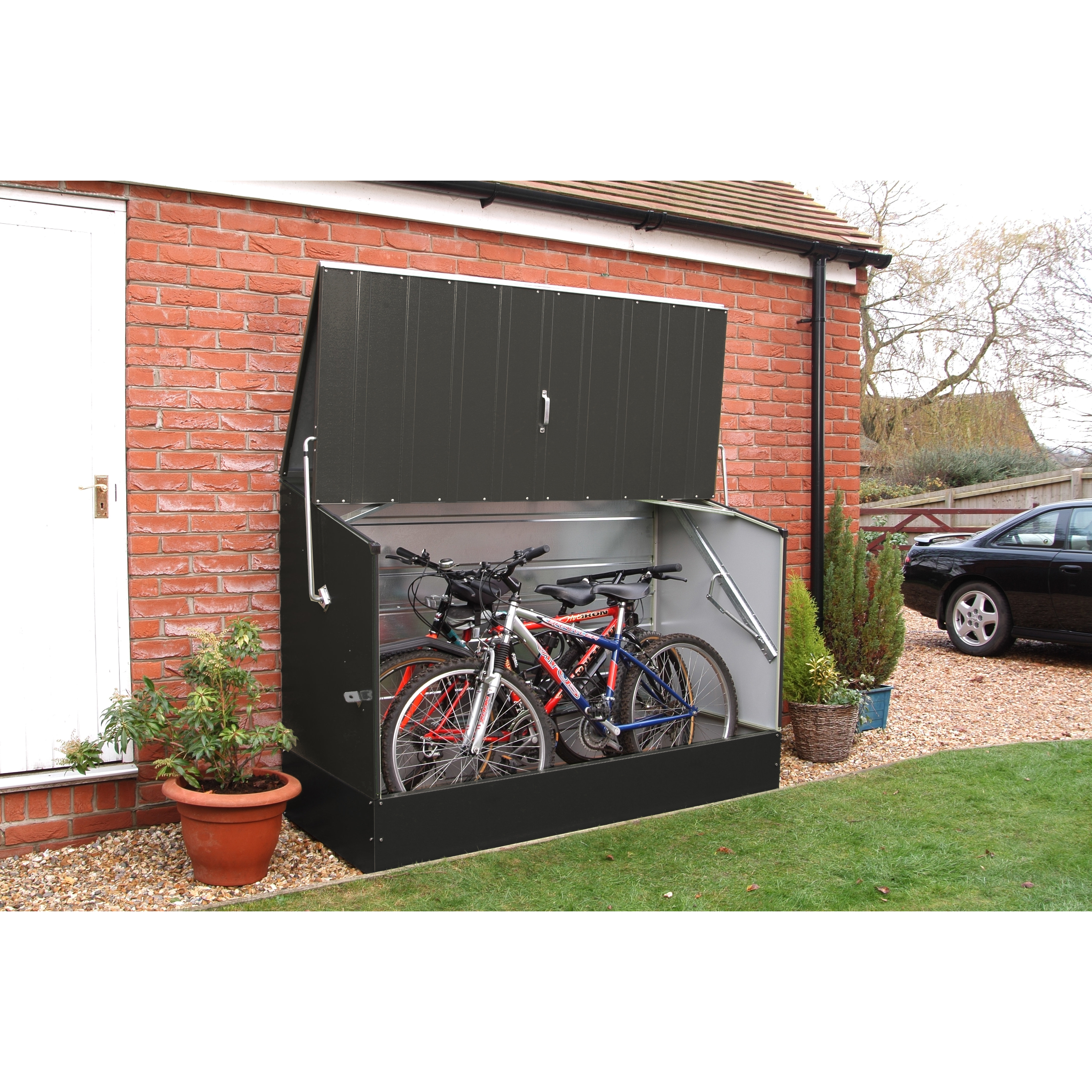Metal Storage Sheds You Ll Love Wayfair D Metal Horizontal Bike Shed