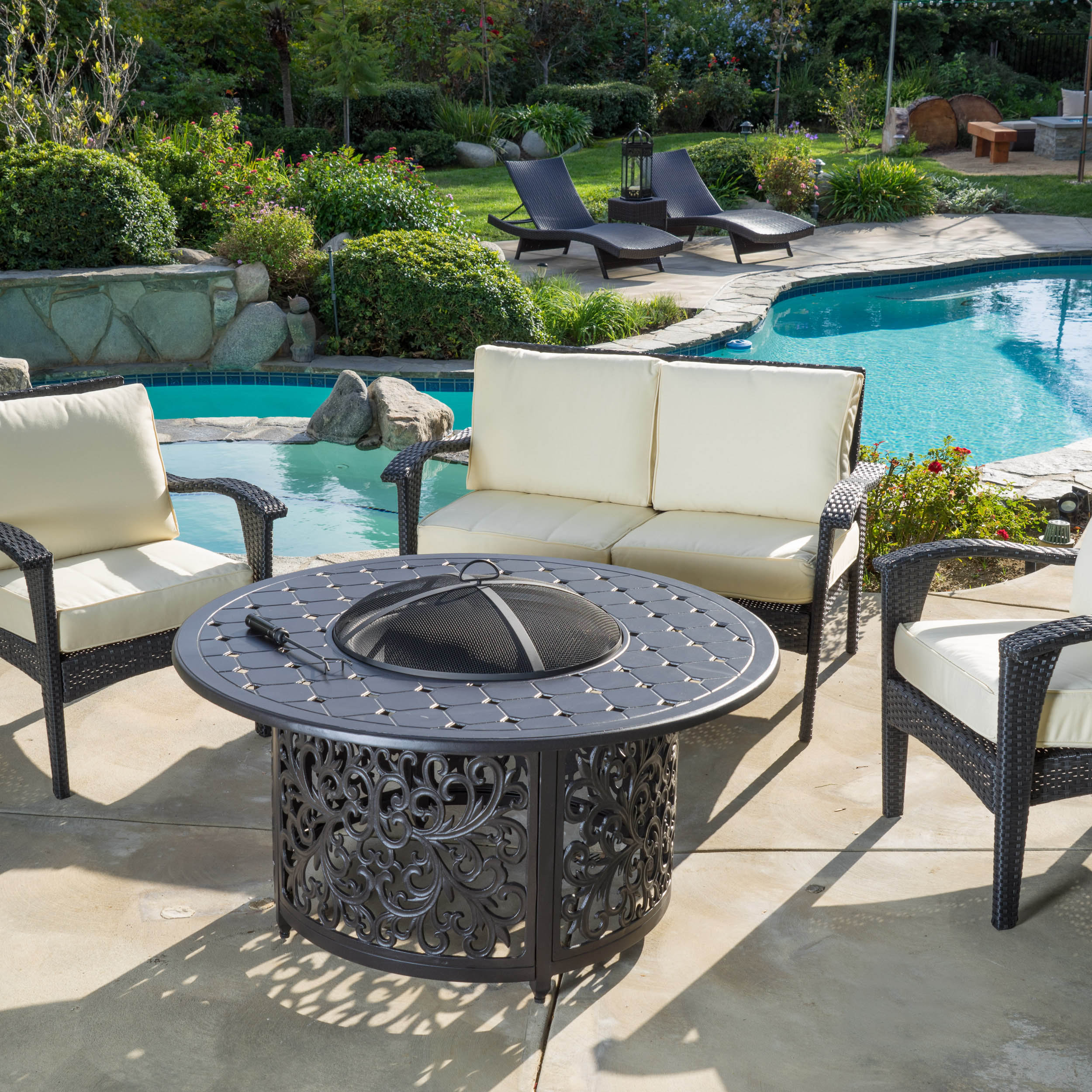 Home Loft Concepts Wheaton Outdoor Fire Pit Table Wayfair