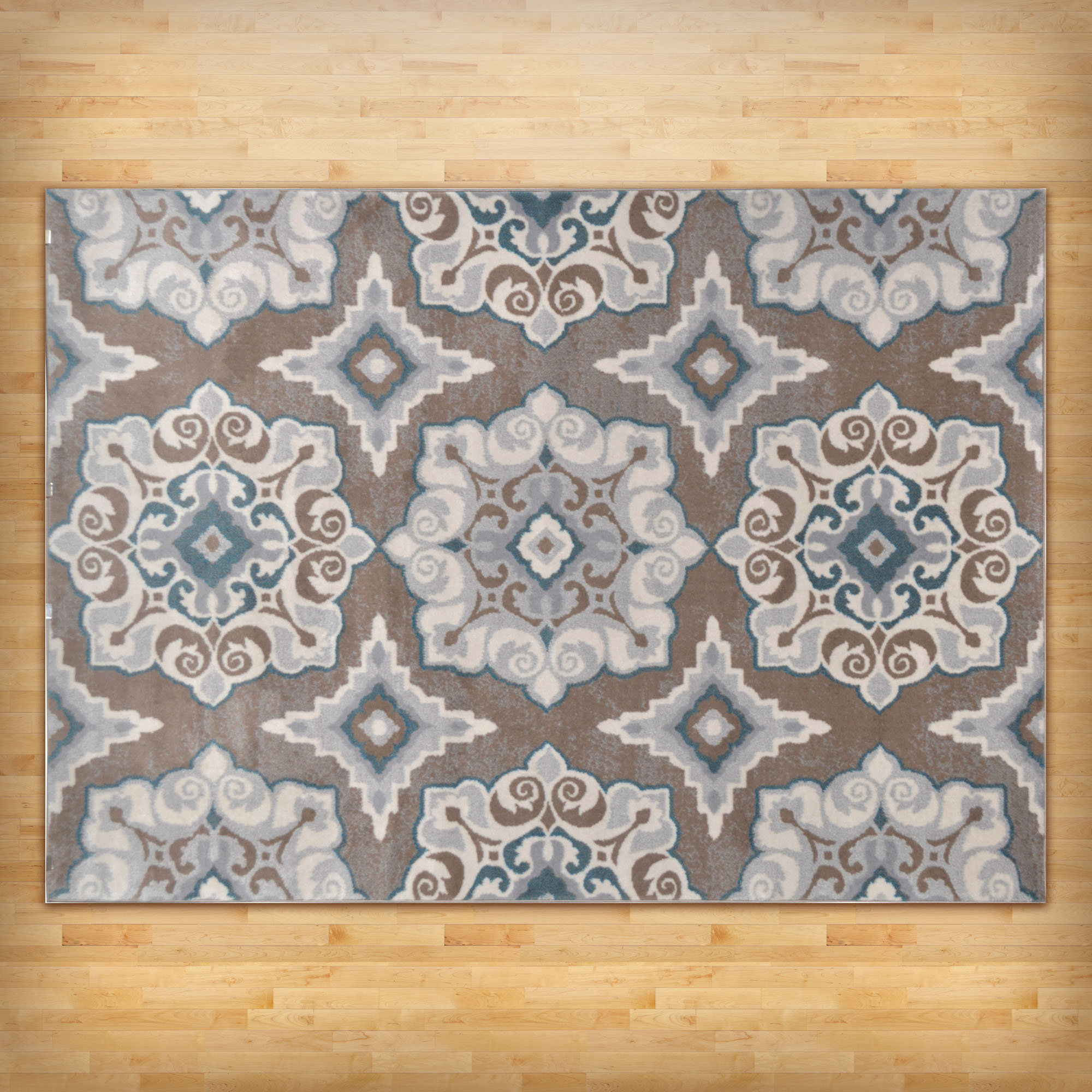Andover Mills Natural Cerulean blue/Tan Area Rug & Reviews Wayfair