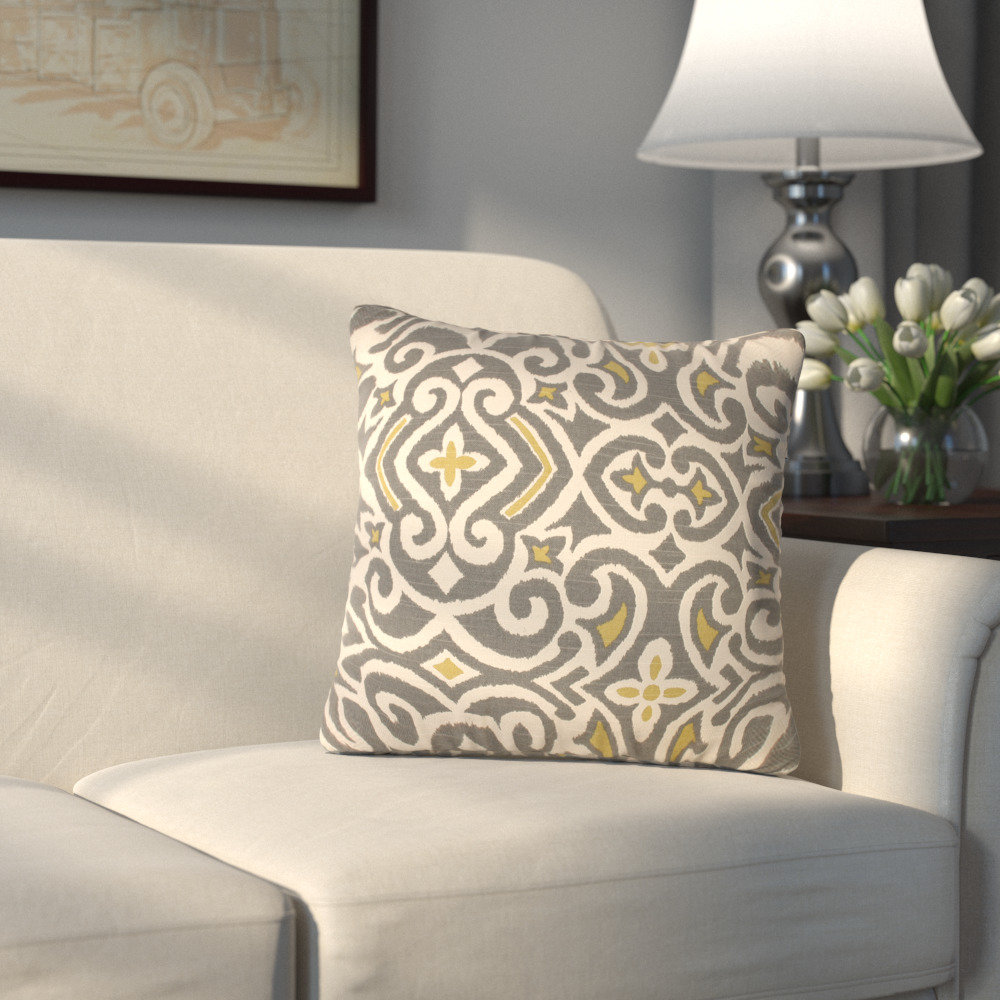 Andover Mills Ansonia Damask Throw Pillow & Reviews Wayfair