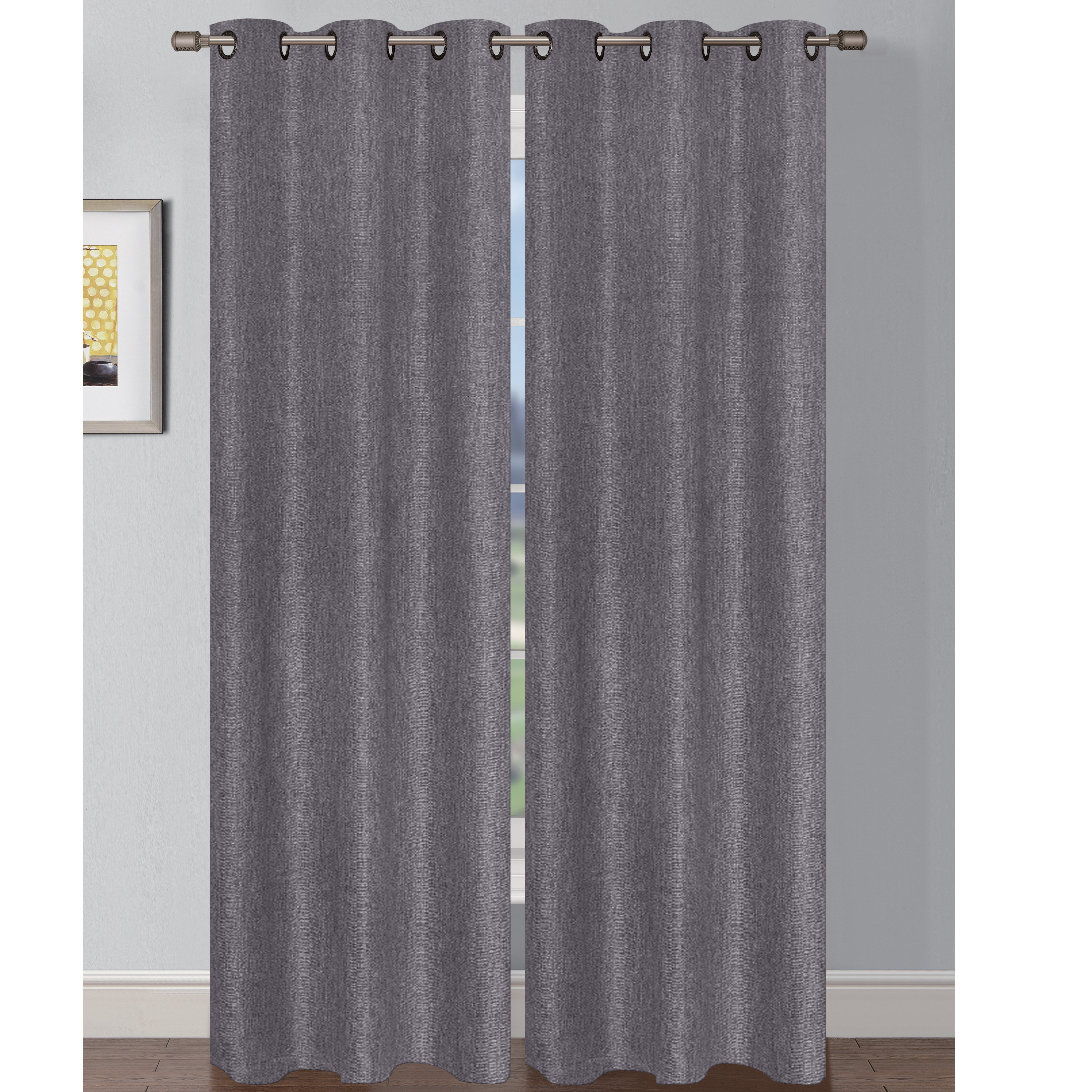 Window Elements Oscar Luxury Shimmer Grommet Blackout Curtain Panels