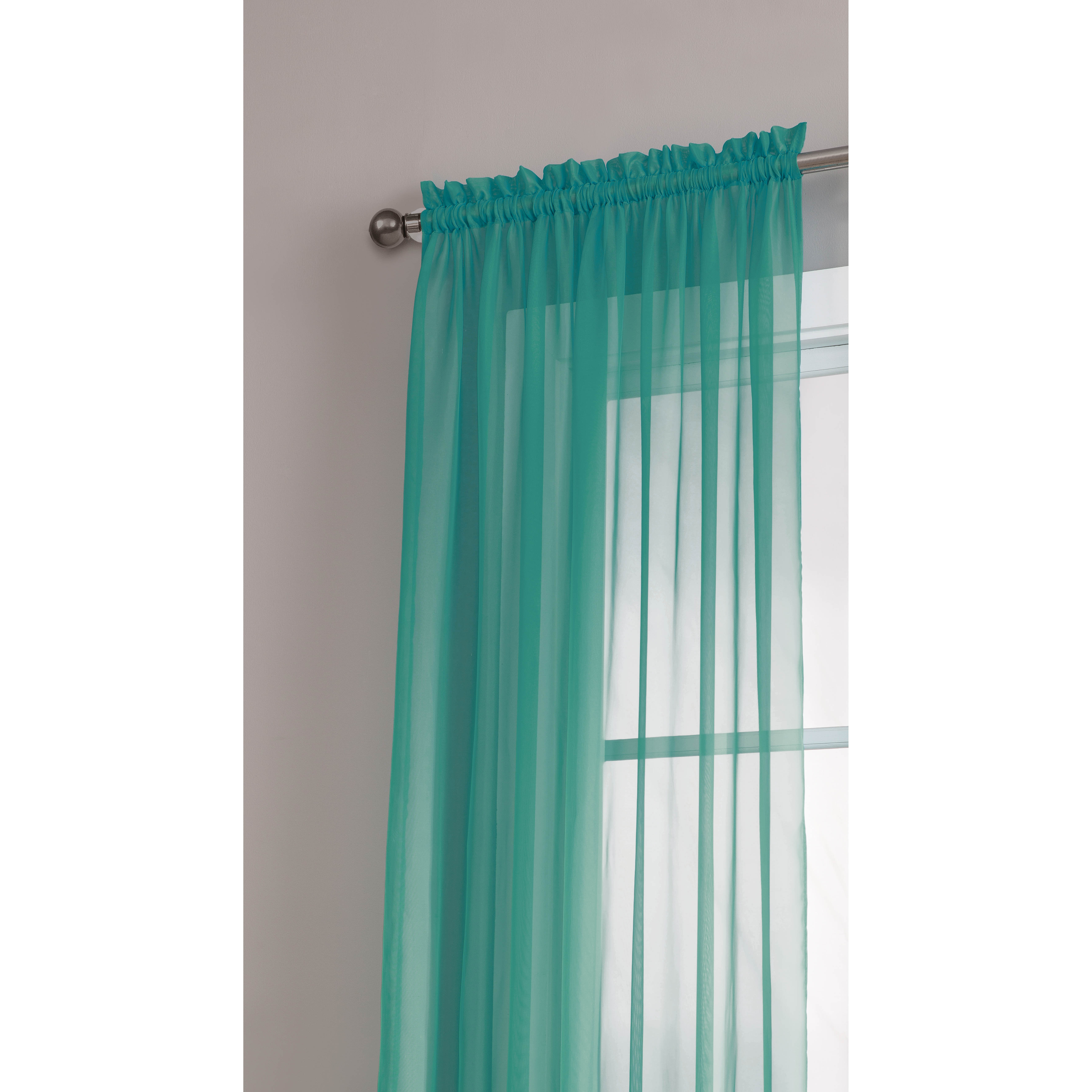 Window Elements Diamond Sheer Voile Extra Wide Rod Pocket Curtain ... - Window Elements Diamond Sheer Voile Extra Wide Rod Pocket Curtain Panels