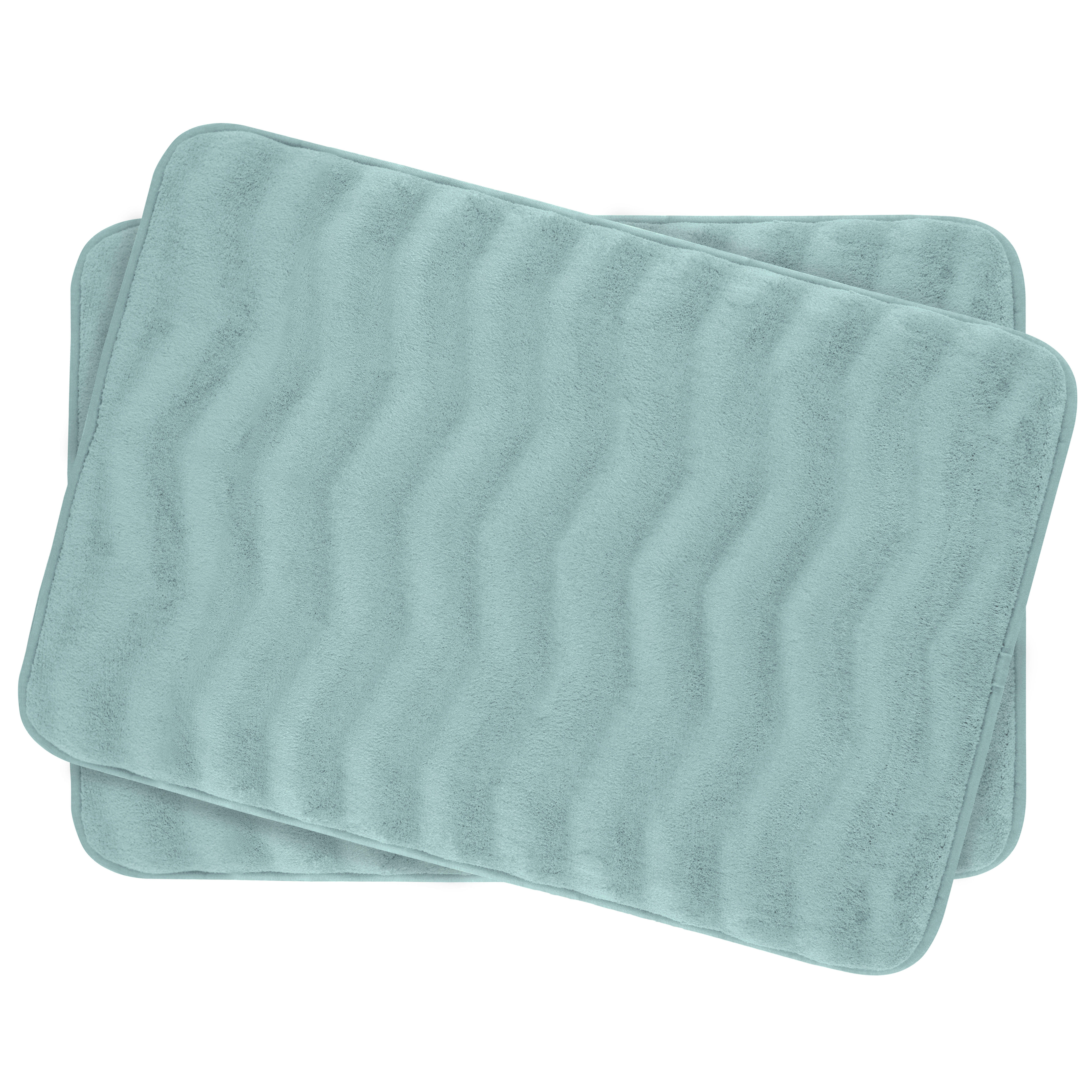 Bath Studio Waves Small 2 Piece Premium Micro Plush Memory Foam Bath Studio Waves Small 2 Piece Premium Micro Plush Memory Foam Mat Set