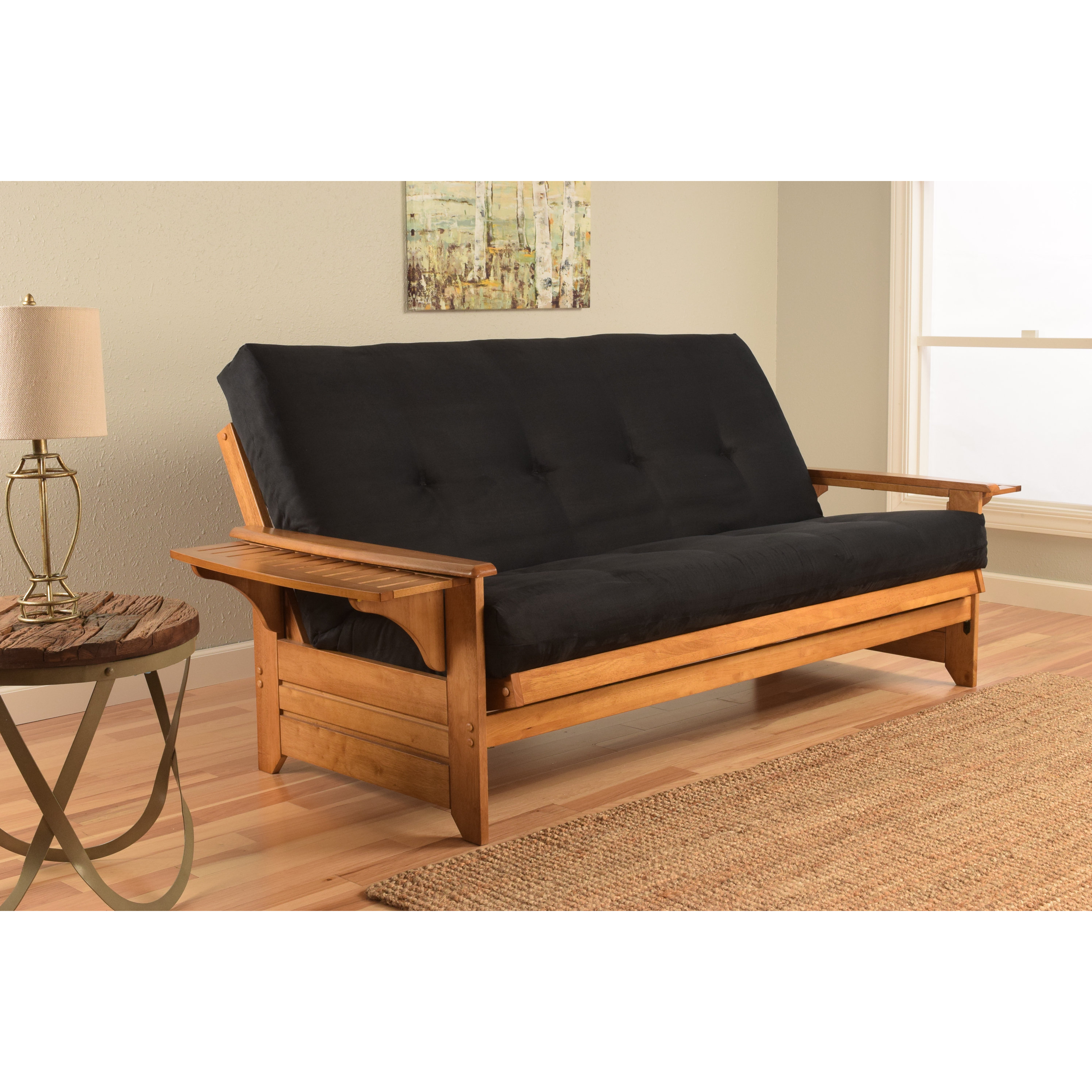 Kodiak Furniture Phoenix Suede Futon and Mattress & Reviews Wayfair