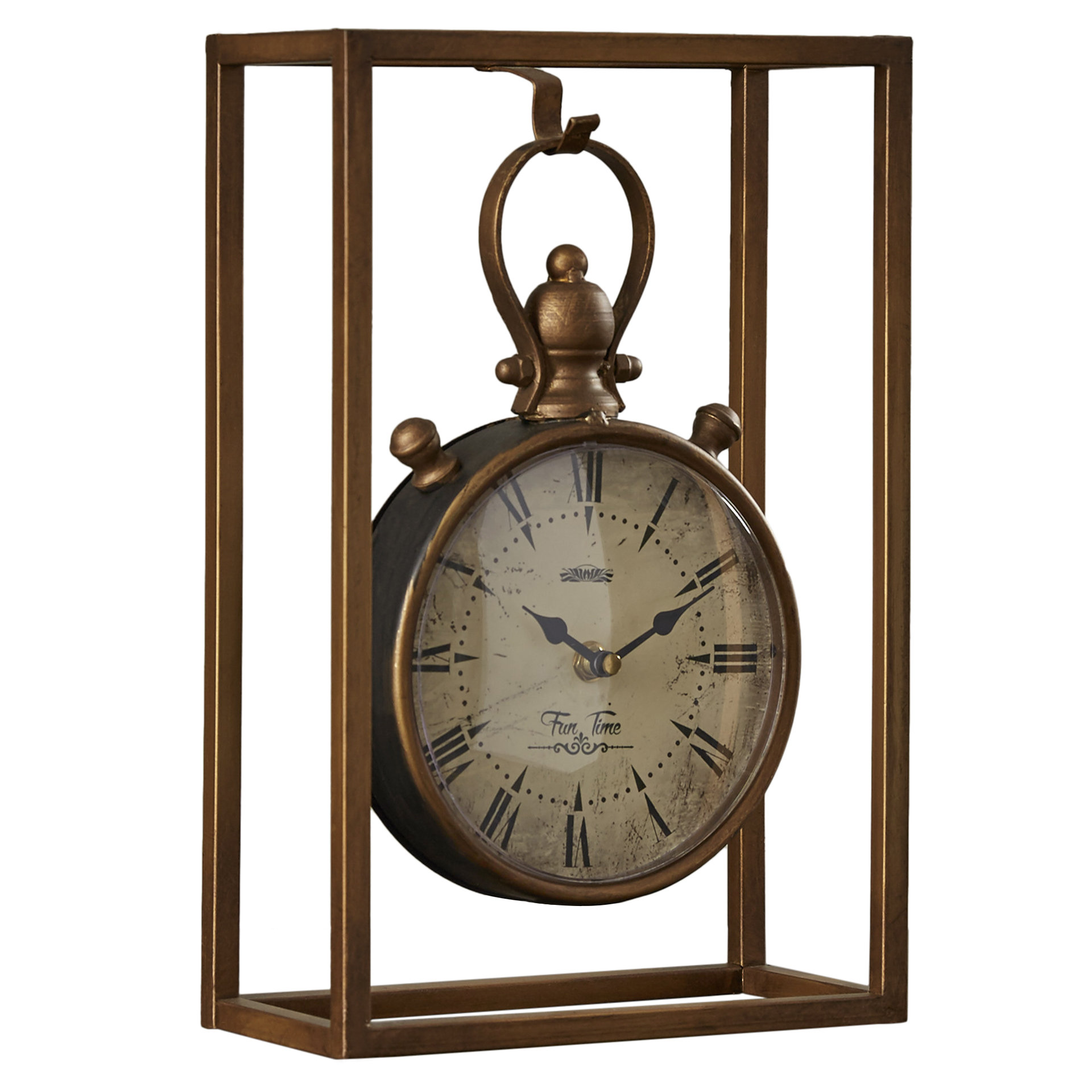 Three Posts Metal Table Clock & Reviews Wayfair