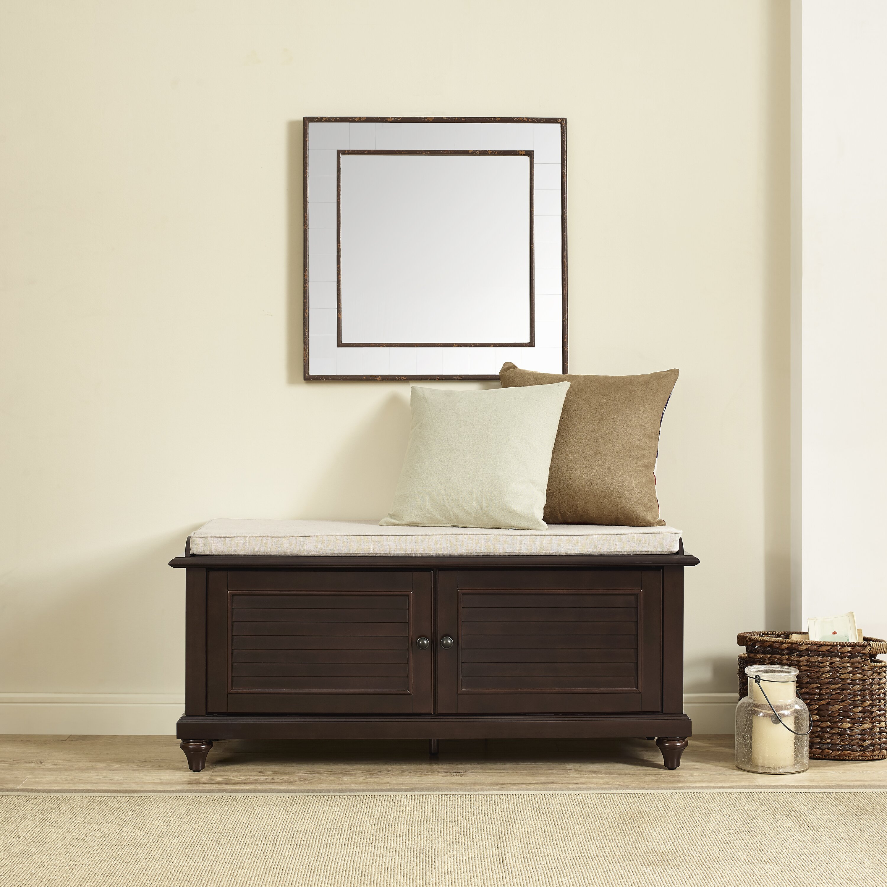 Three Posts Yancy Wood Entryway Bench & Reviews