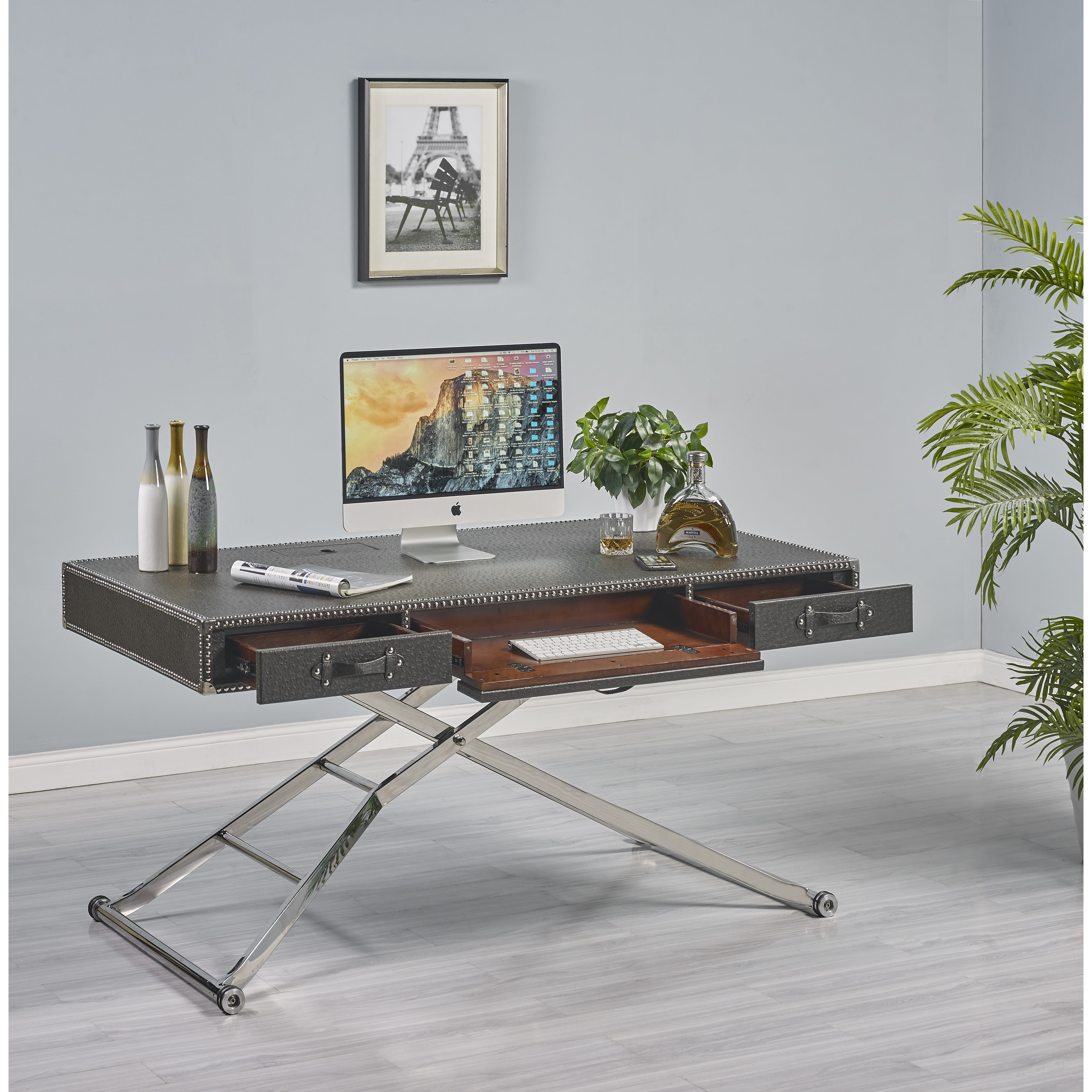 Turnkey LLC Delilah Height Adjustable Writing Desk & Reviews Wayfair