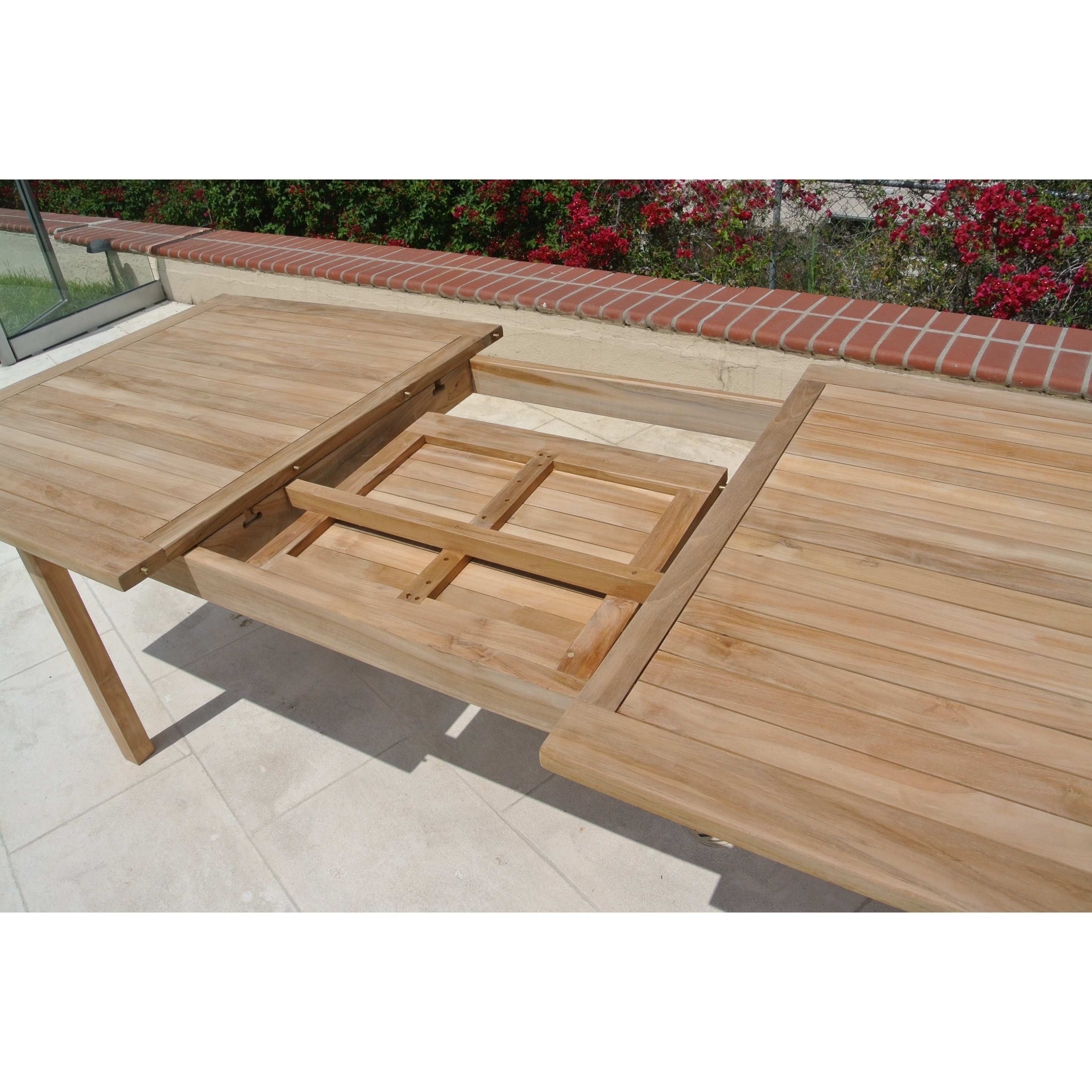 Trijaya Living Malibu Outdoor Teak 9 Piece Dining Set with Cushion