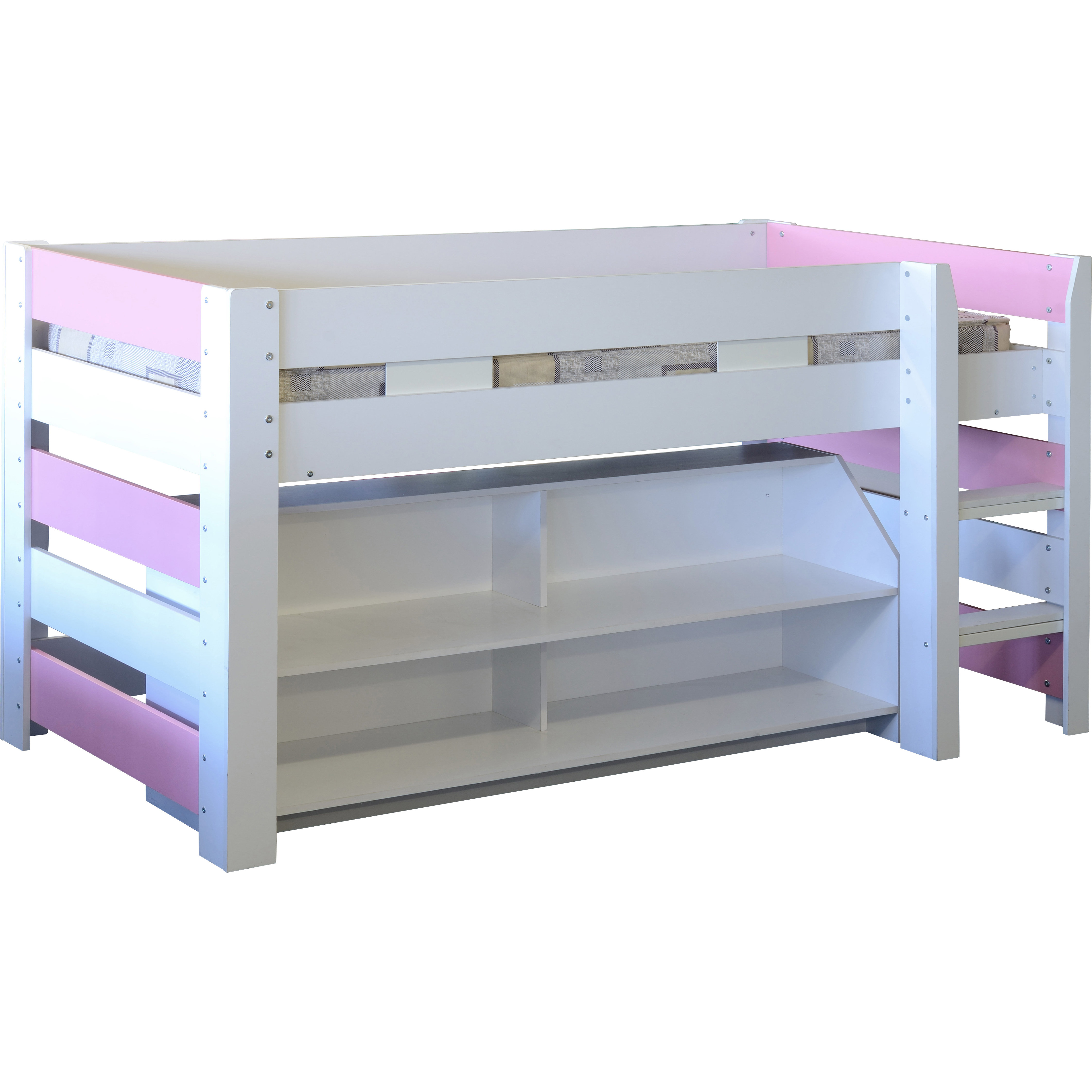 Home & Haus Lollipop Single Mid Sleeper Bed with Storage & Reviews